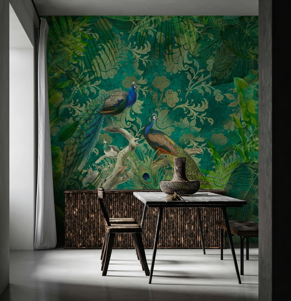 Peacocks Hidden Paradise wallpaper