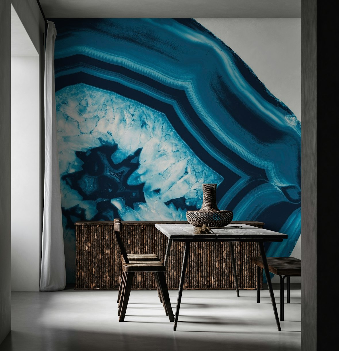 Blue Agate Chic 1 wallpaper