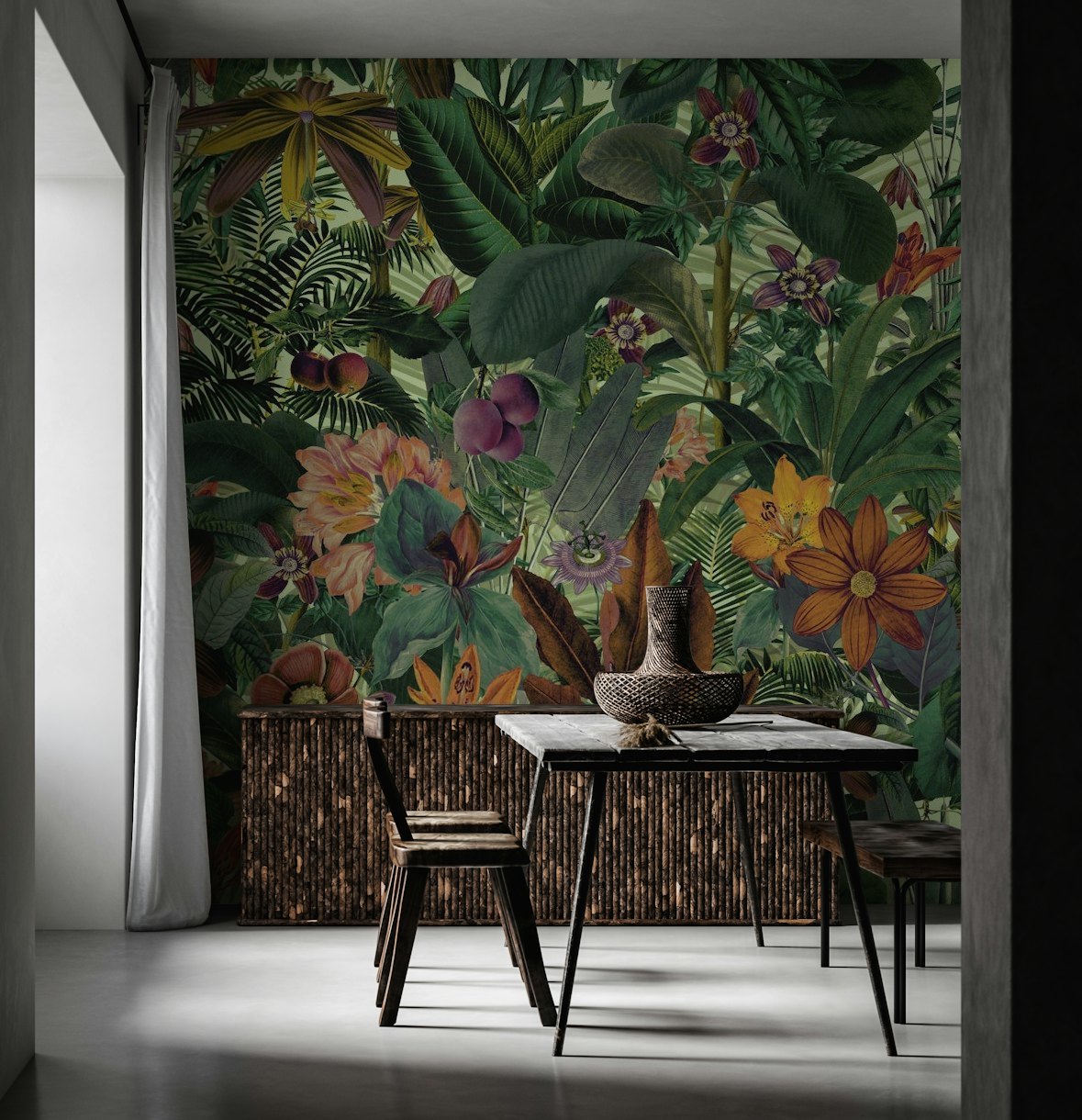 Moody Flower Jungle 2 wallpaper