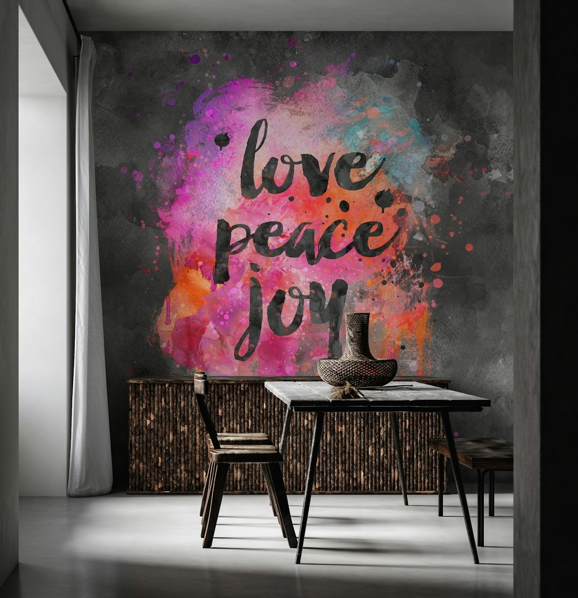 Love Peace Joy Typography tapet