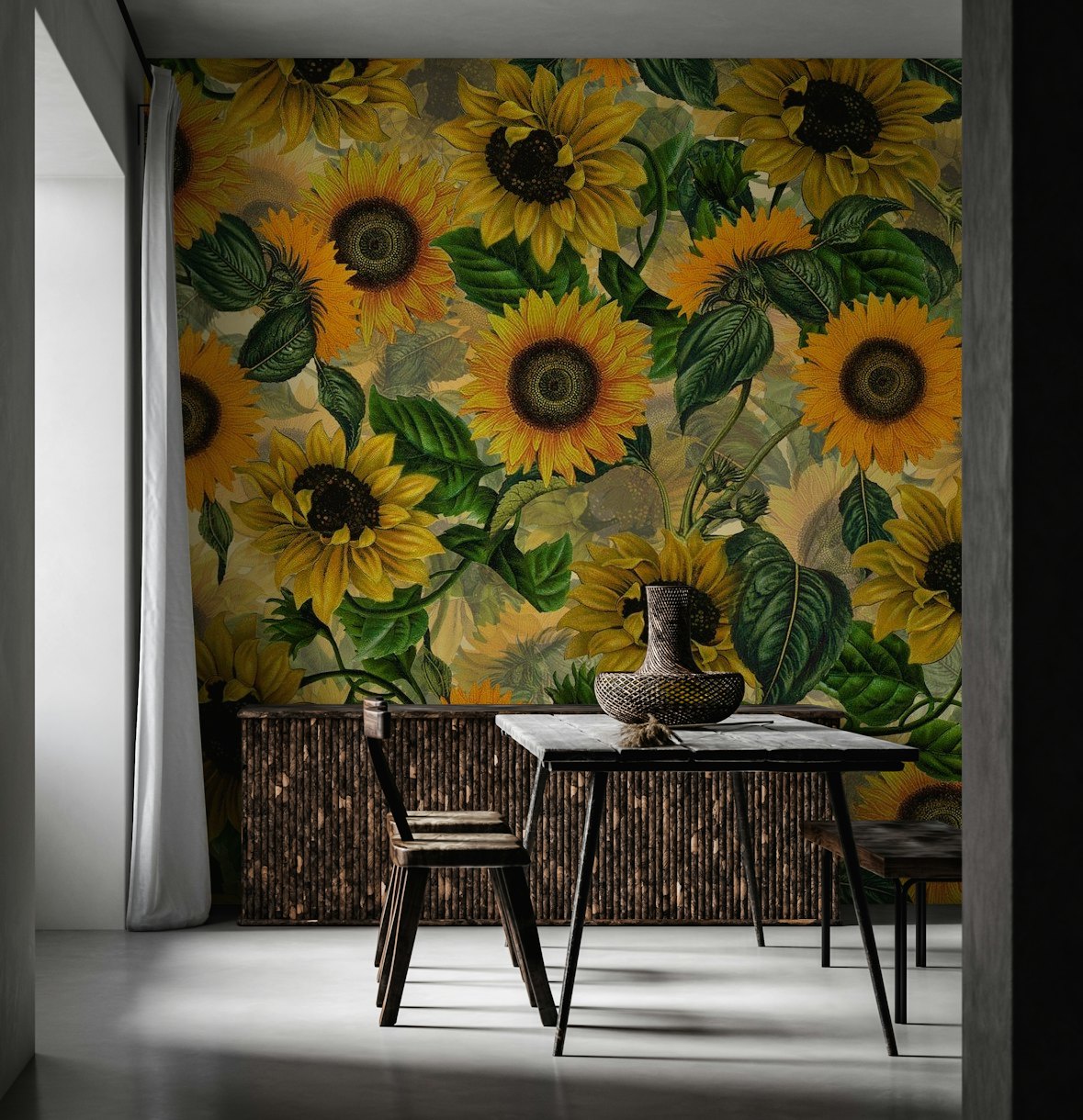 Vintage Sunflowers wallpaper