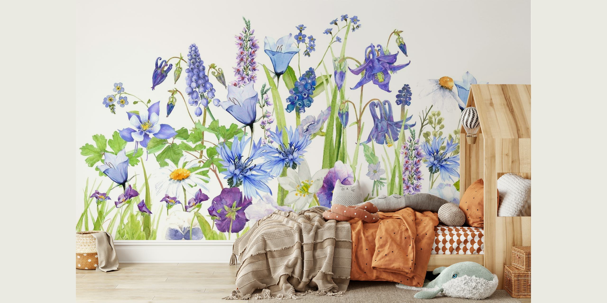 Blue Summer Flower Garden wallpaper