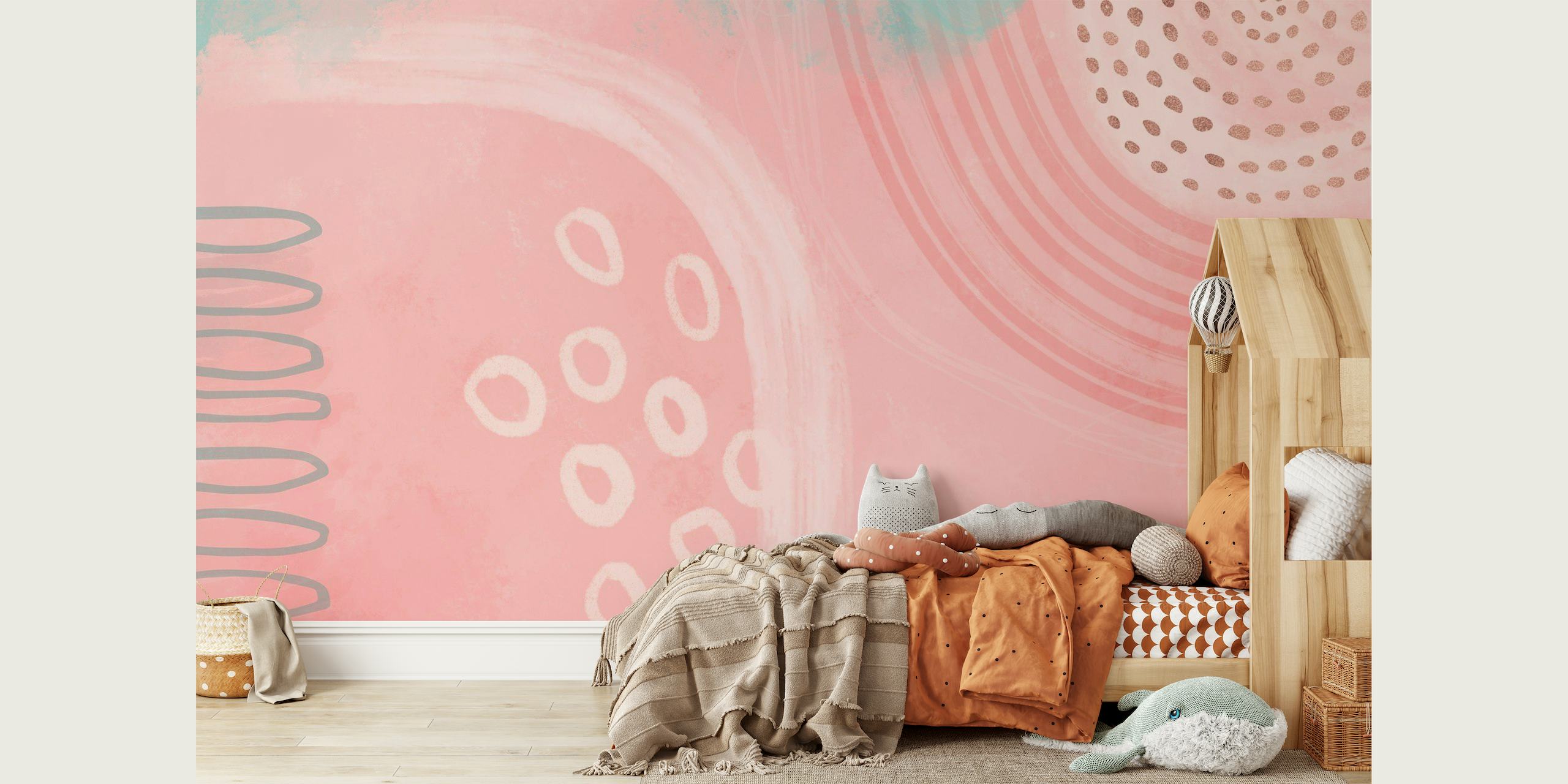 Boho Vibe Whimsical Pastel Mix papel de parede