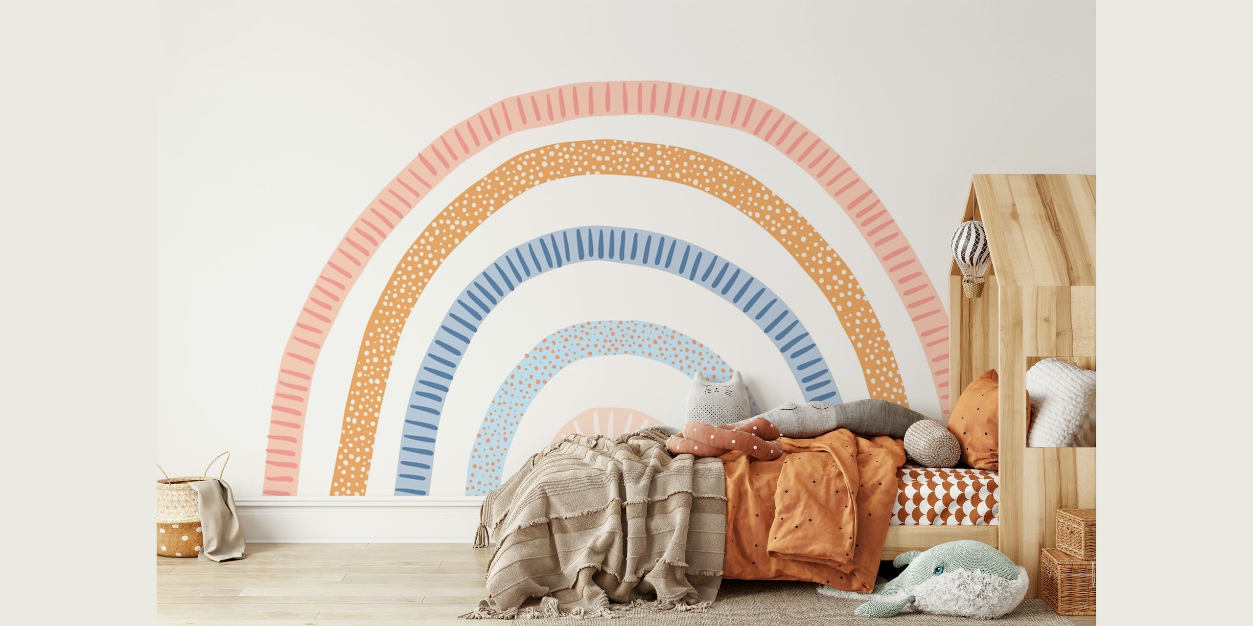 Rainbow wallpaper design för glada interiörer