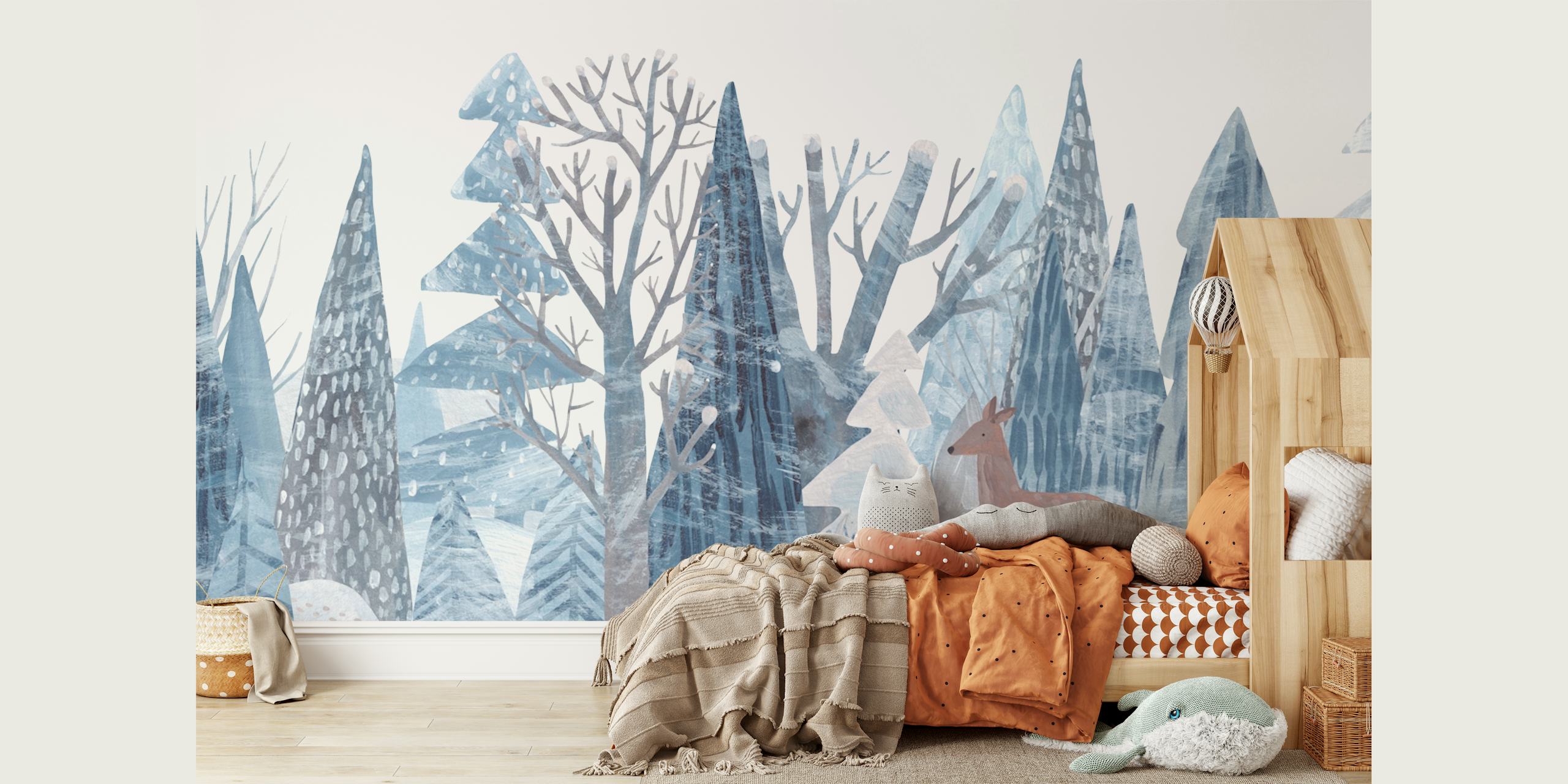 Tapeta Frozen Forest Deers w pokoju