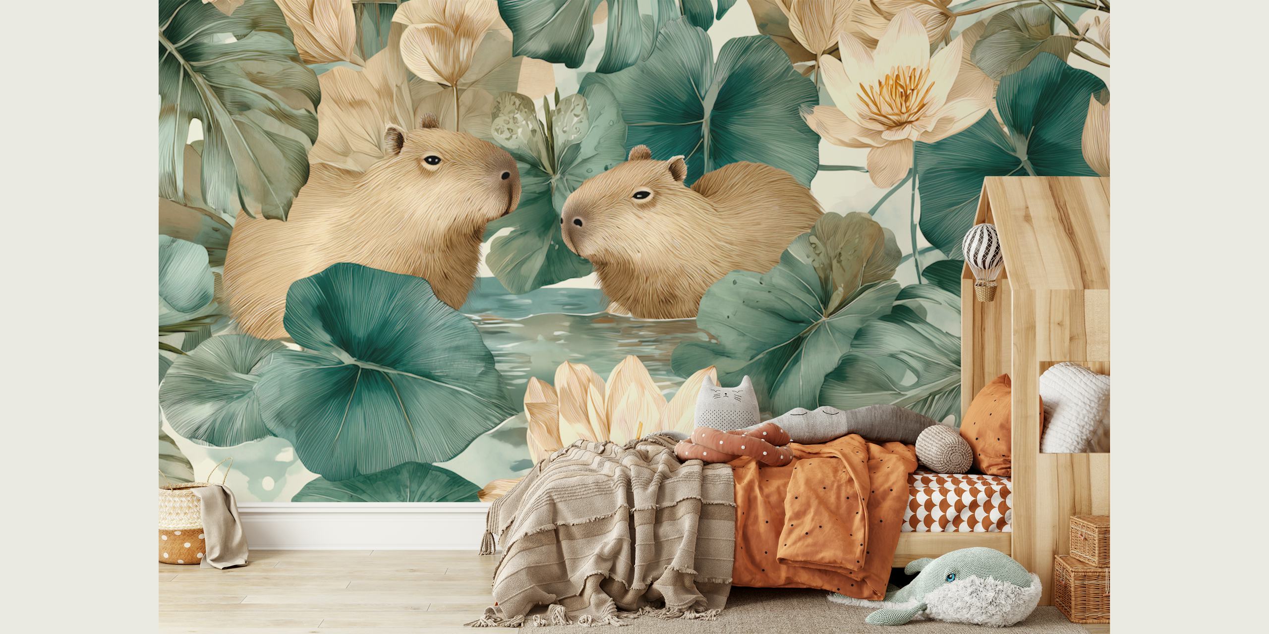 Σχέδιο ταπετσαρίας Tranquil capybara retreat