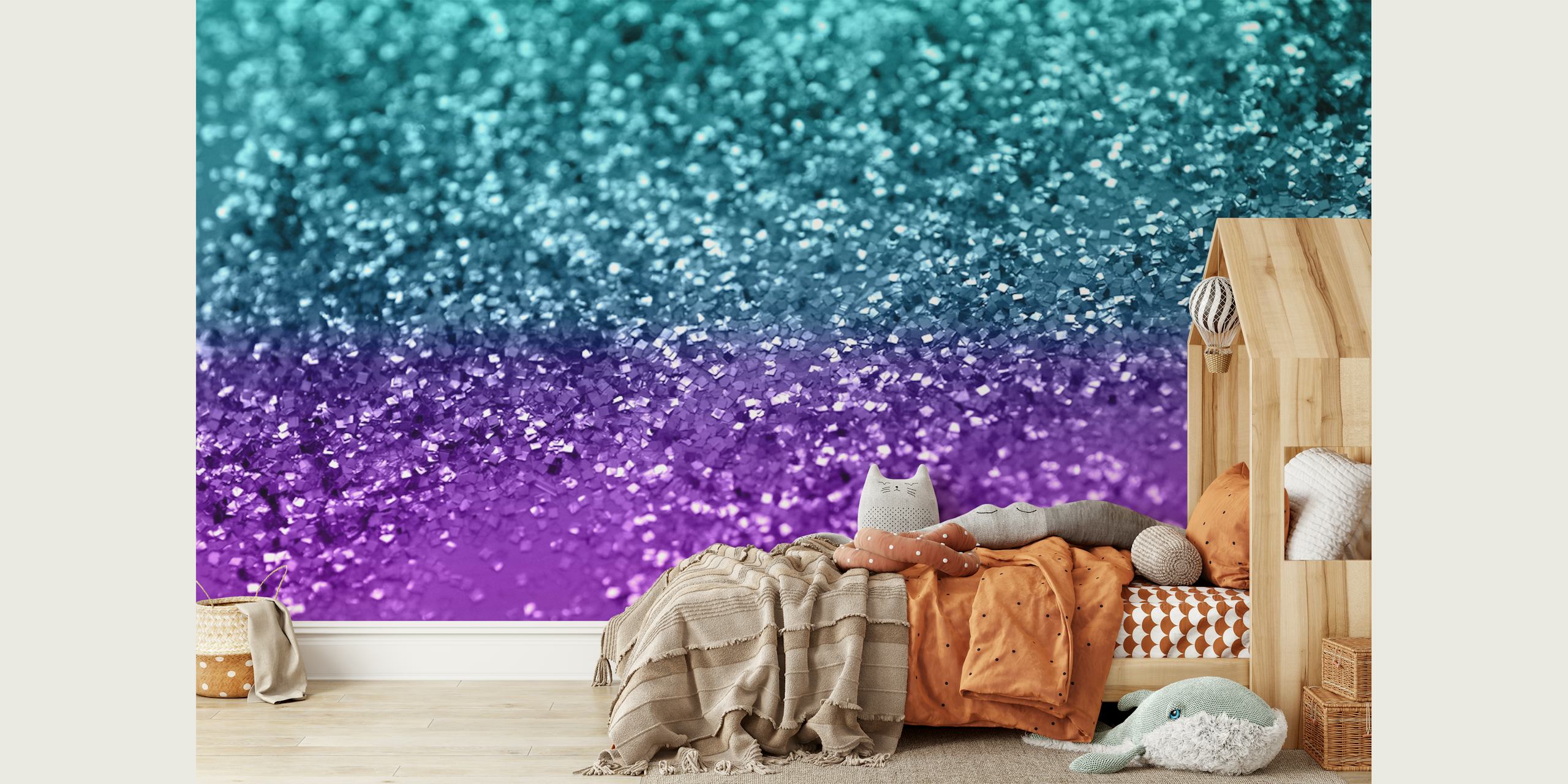 Tapeta Purple Teal Mermaid V Pokoji