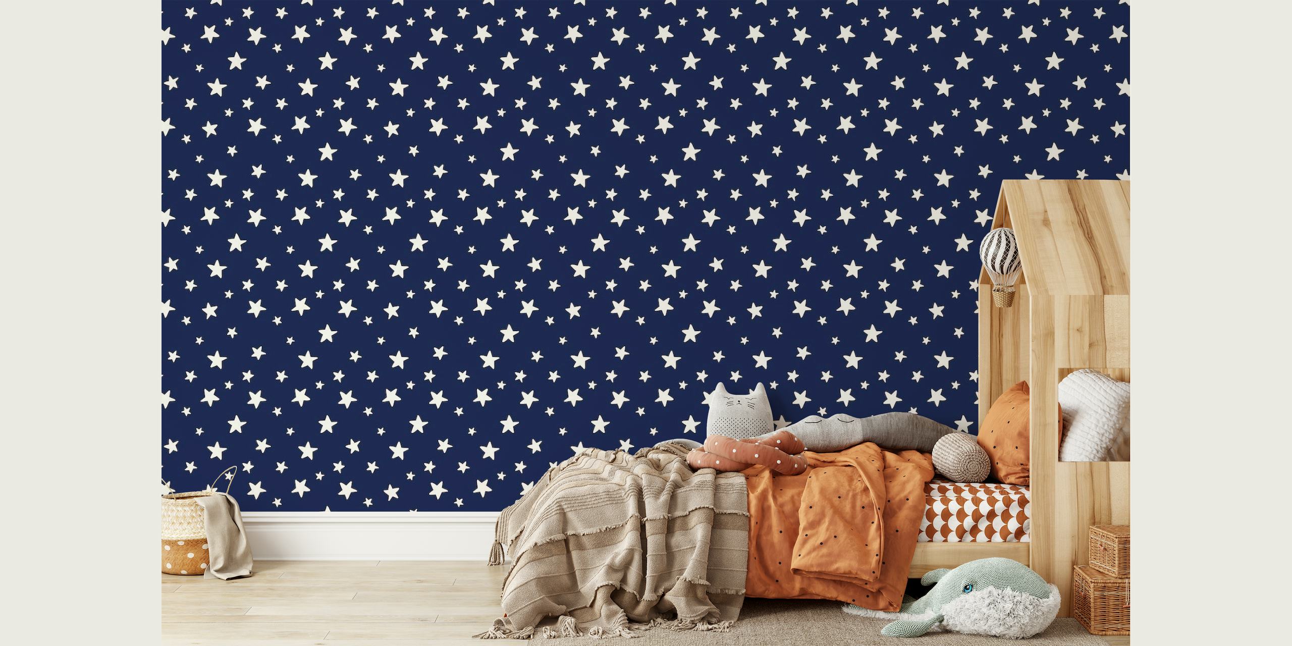 Mystic Ocean Stars Blue wallpaper