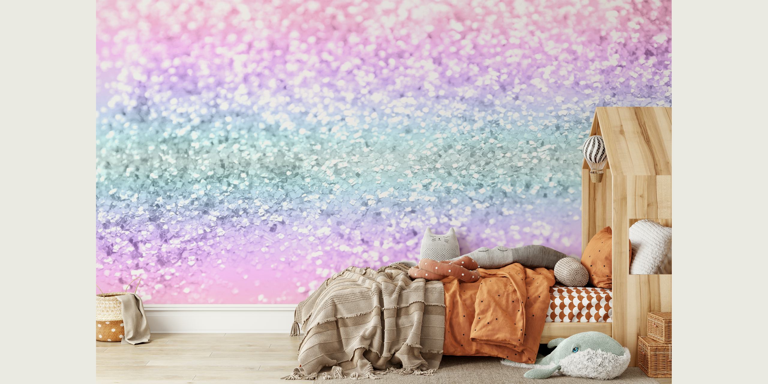 Unicorn Girls Glitter 12 wallpaper in a room