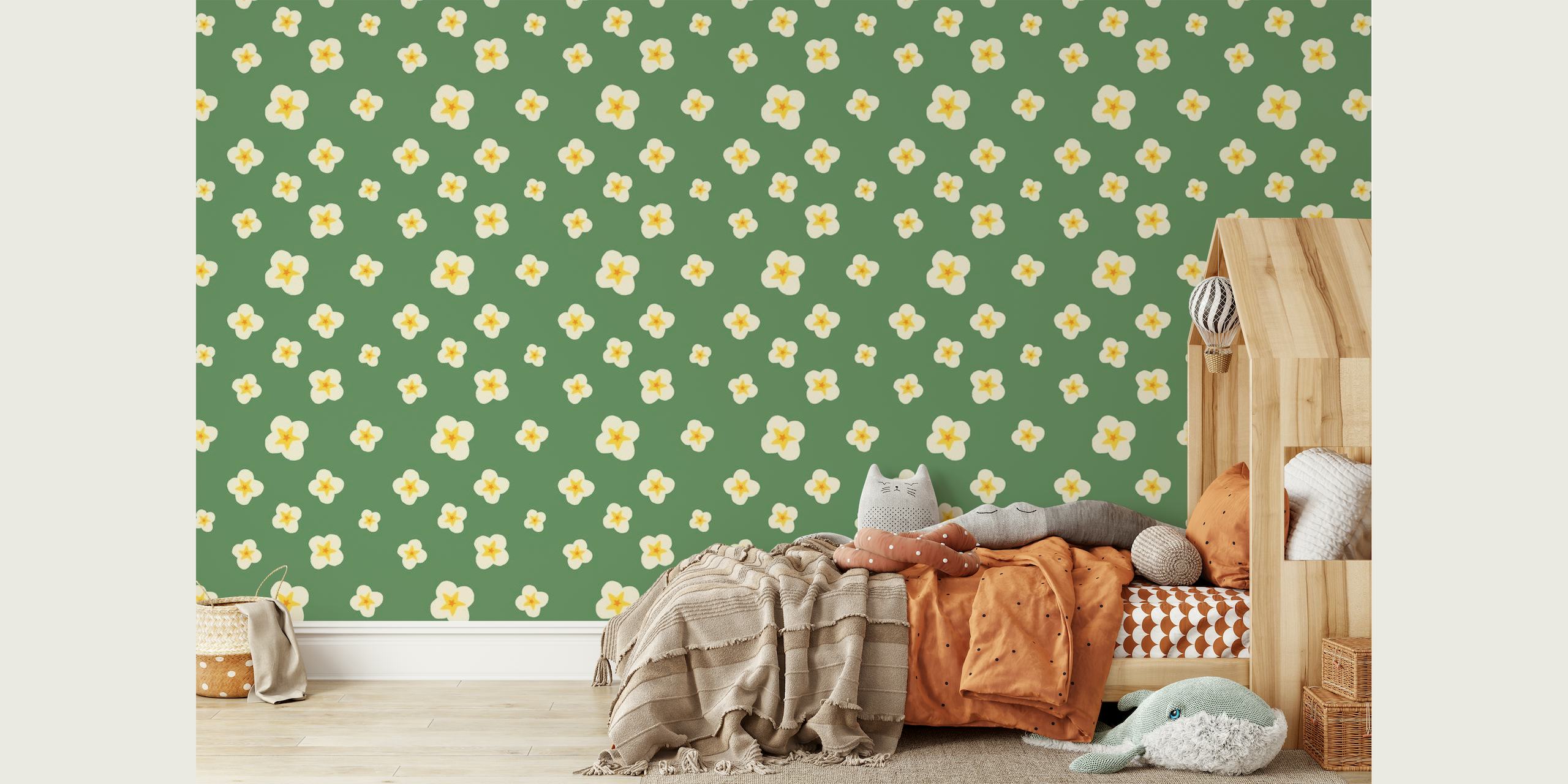Cute Daffodil Green wallpaper