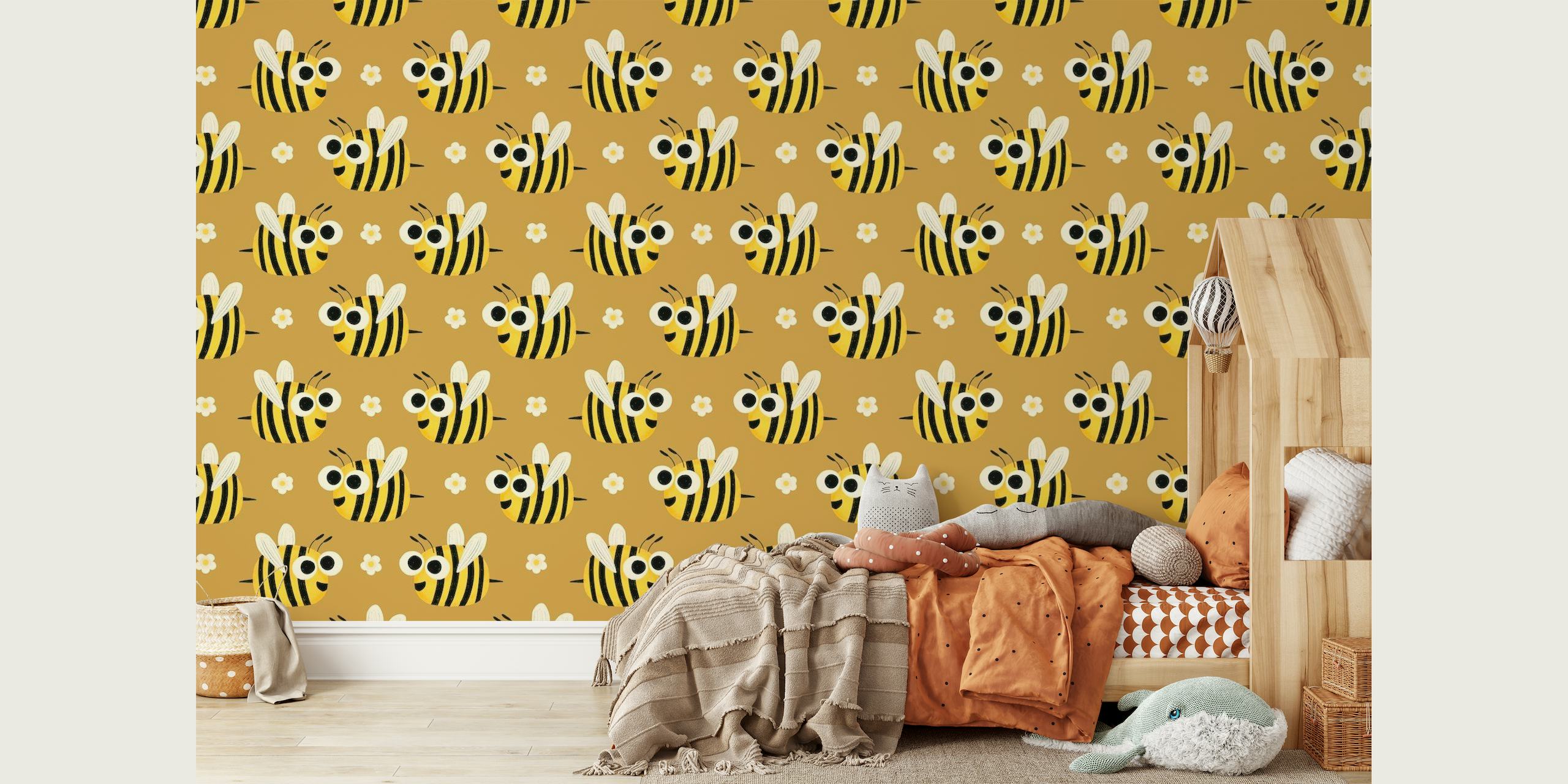 Cute Bees papel pintado