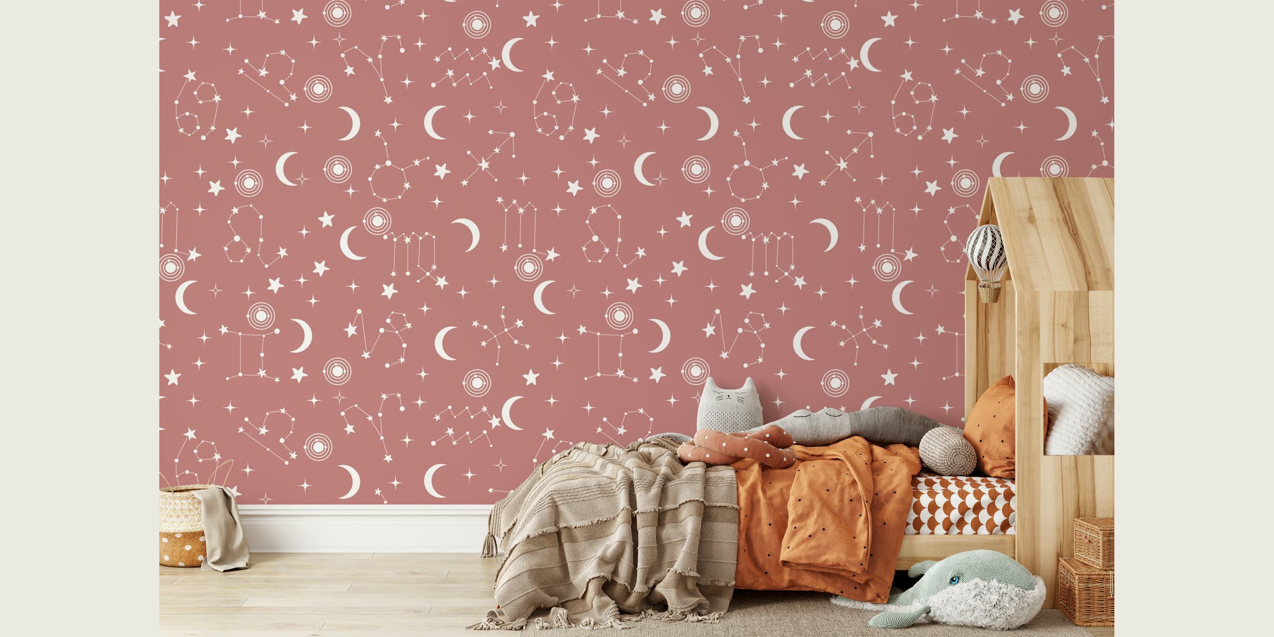 Stars and Constellations Pink návrh tapety