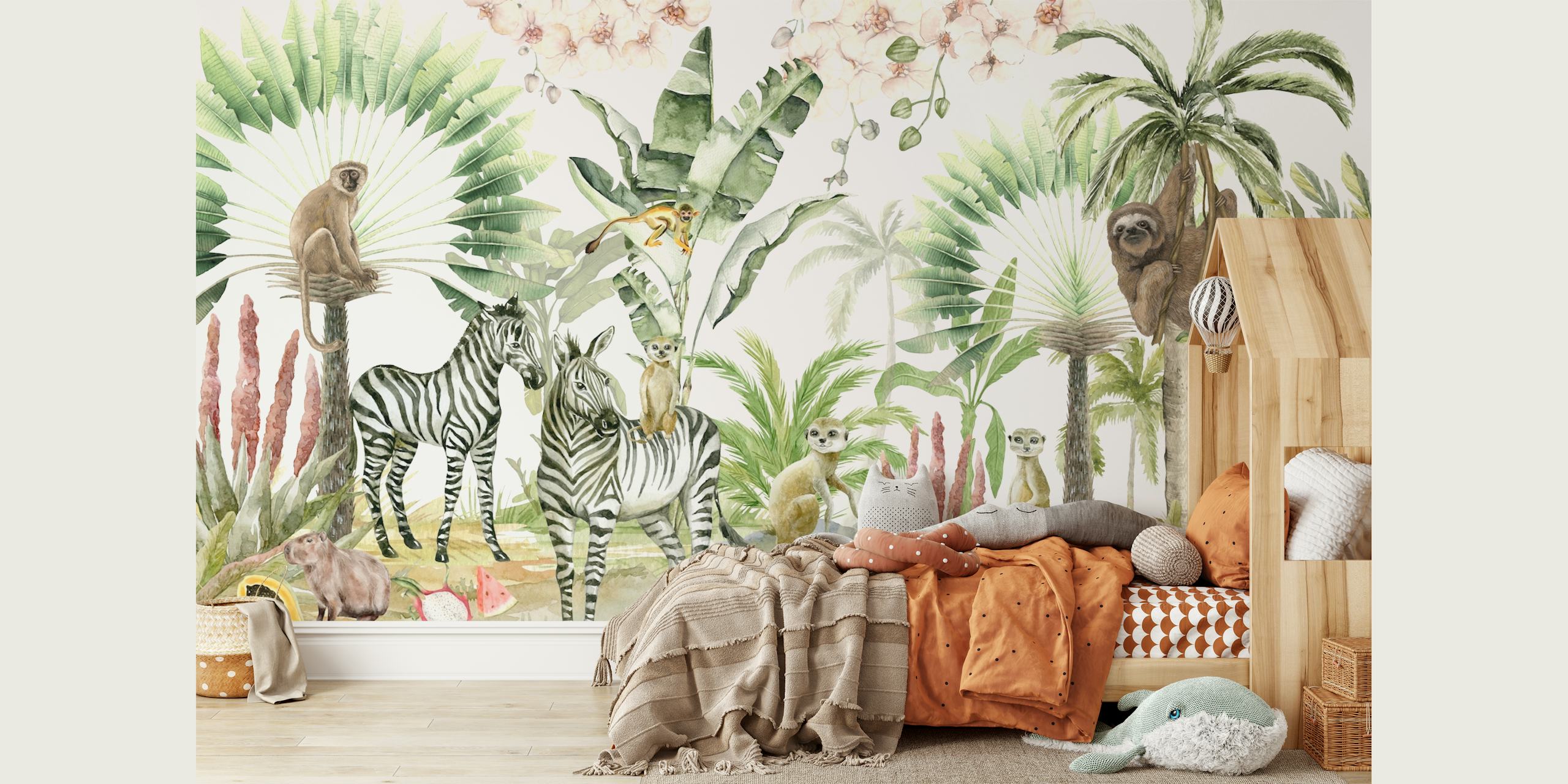 Tapeta Tropical Safari Jungle v pokoji