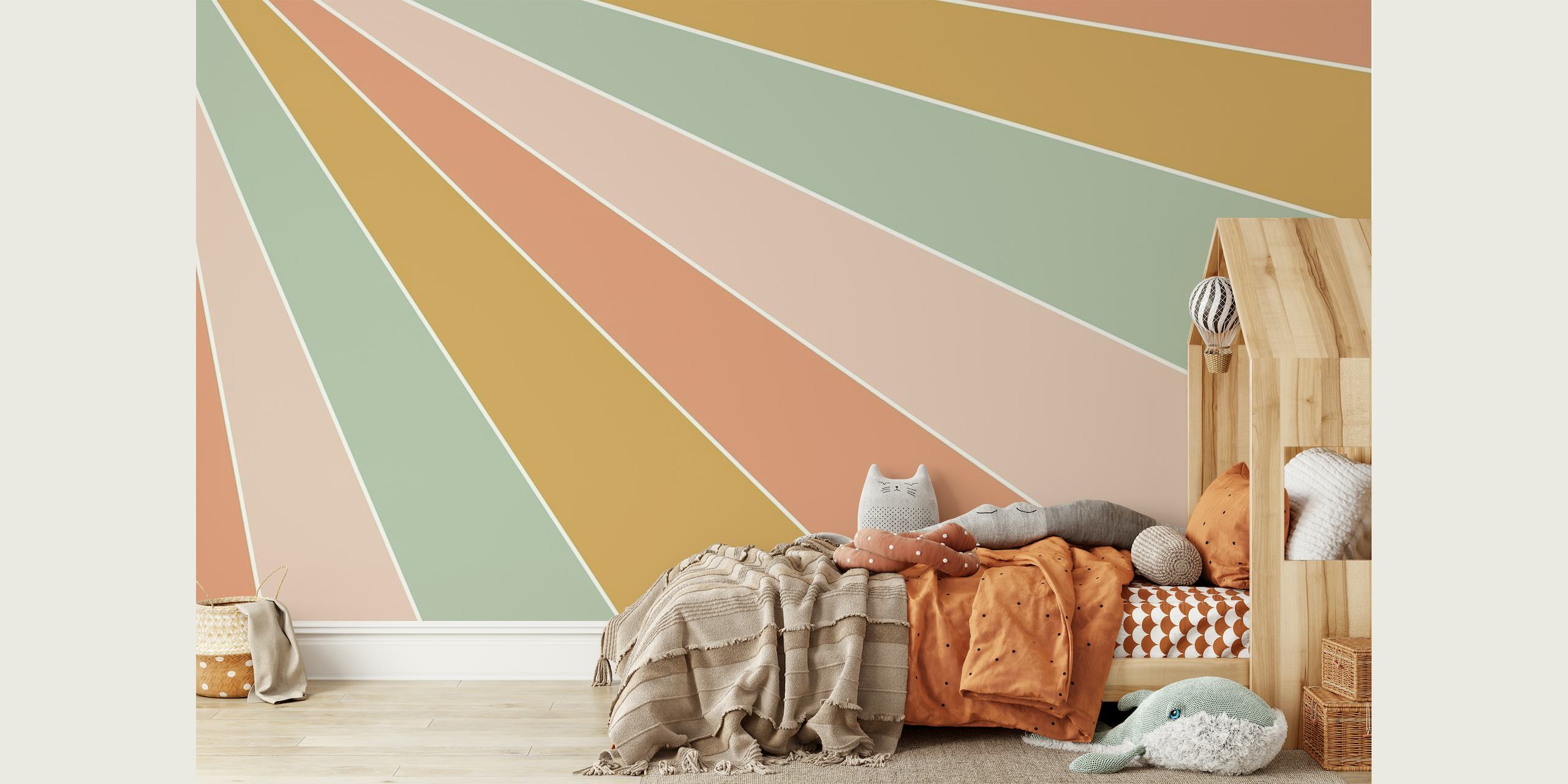 Boho Rainbow Rays wallpaper