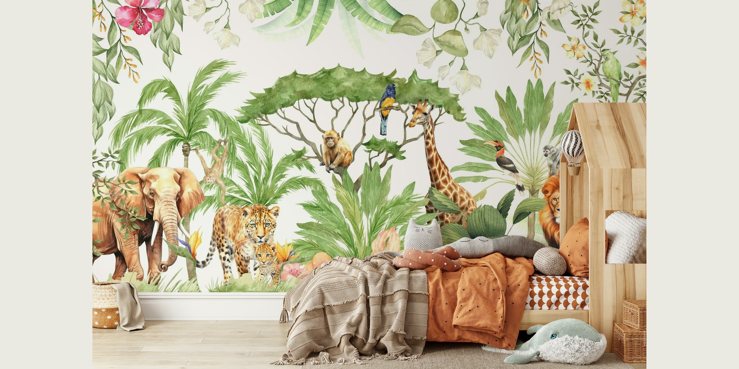 Tropical Nursery Safari Jungle 4 tapetit