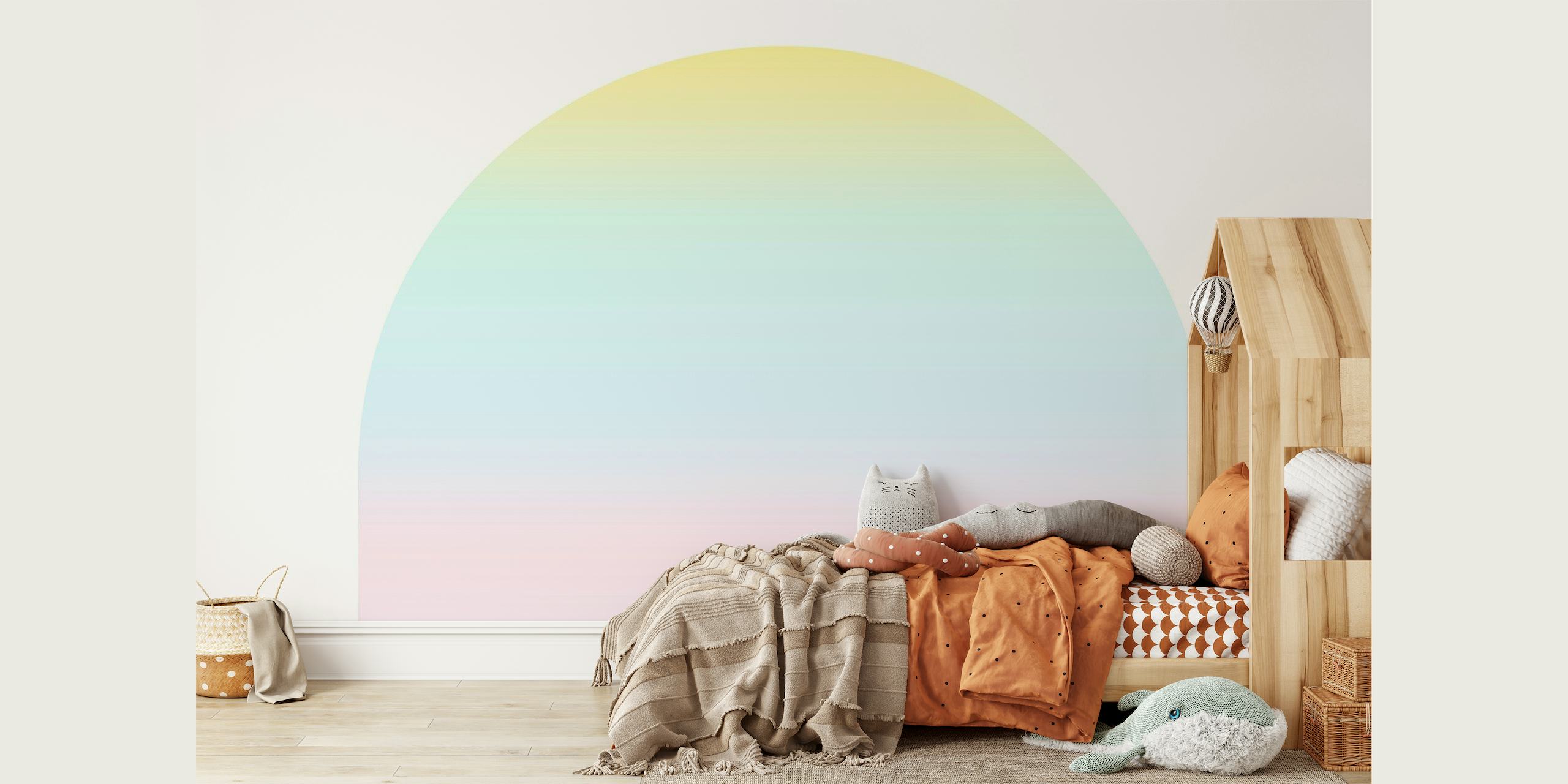 Pastel Rainbow Arch wallpaper