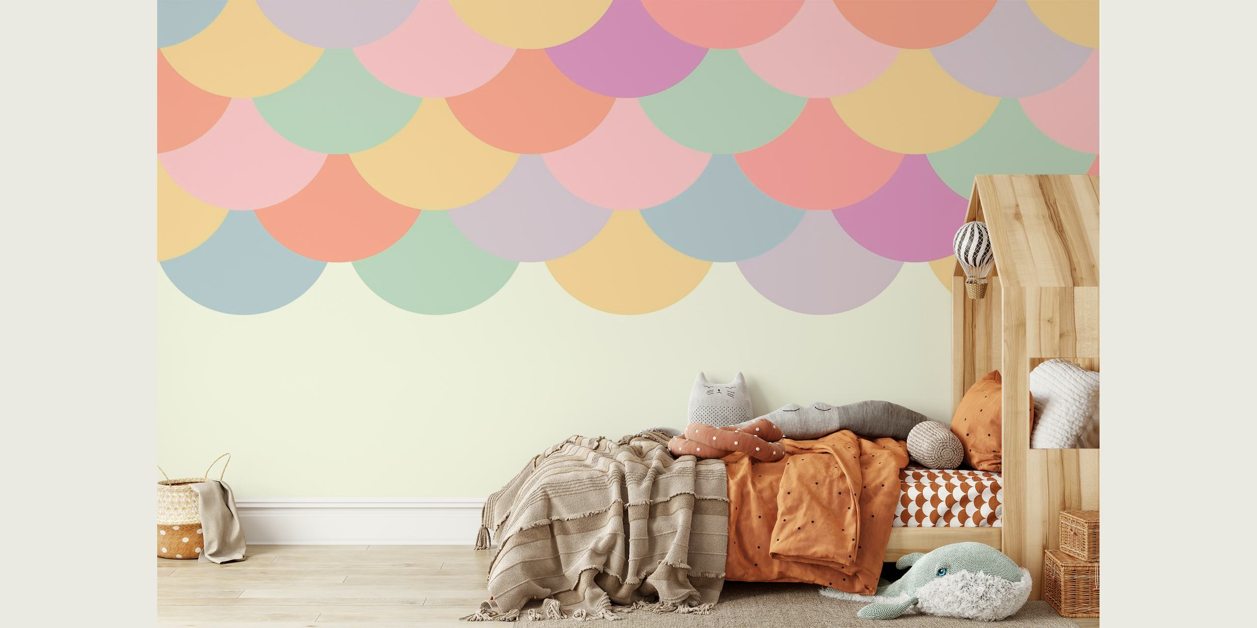 Happy Boho Rainbow Arches Pastel wallpaper