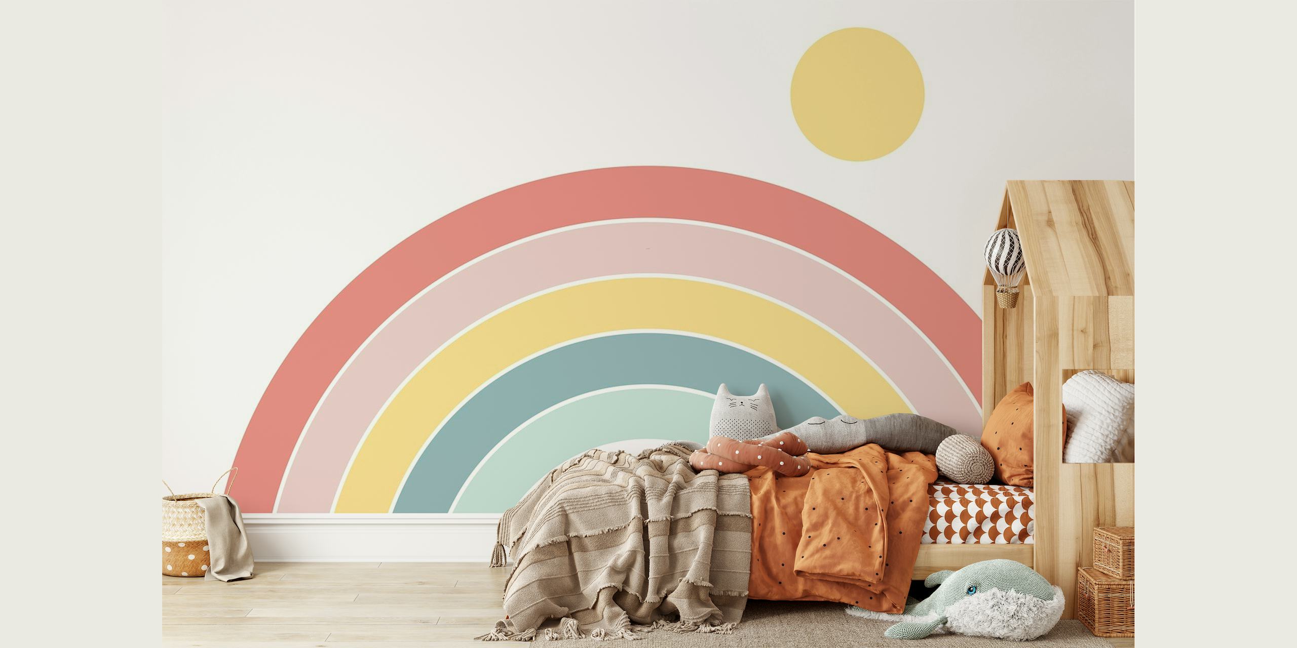 Rainbow Nursery wallpaper