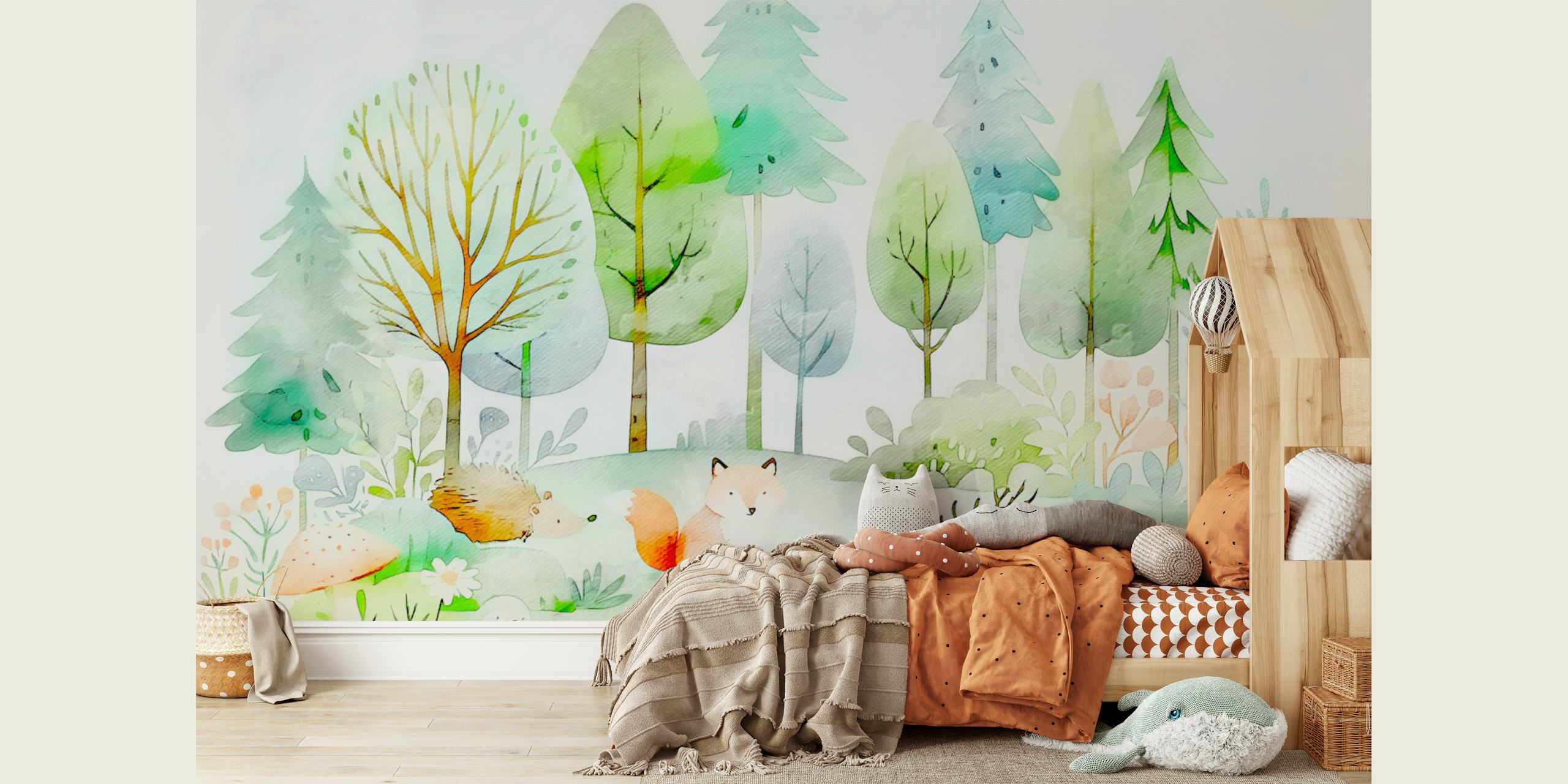 tapeta Pastel Forest Wonderland u sobi