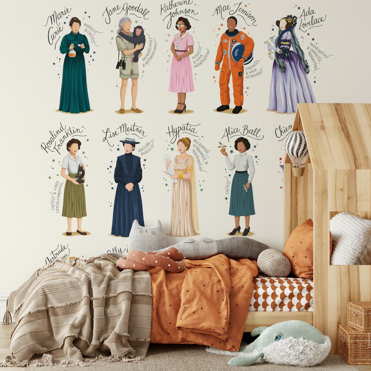 Women of Science tapet i et rom