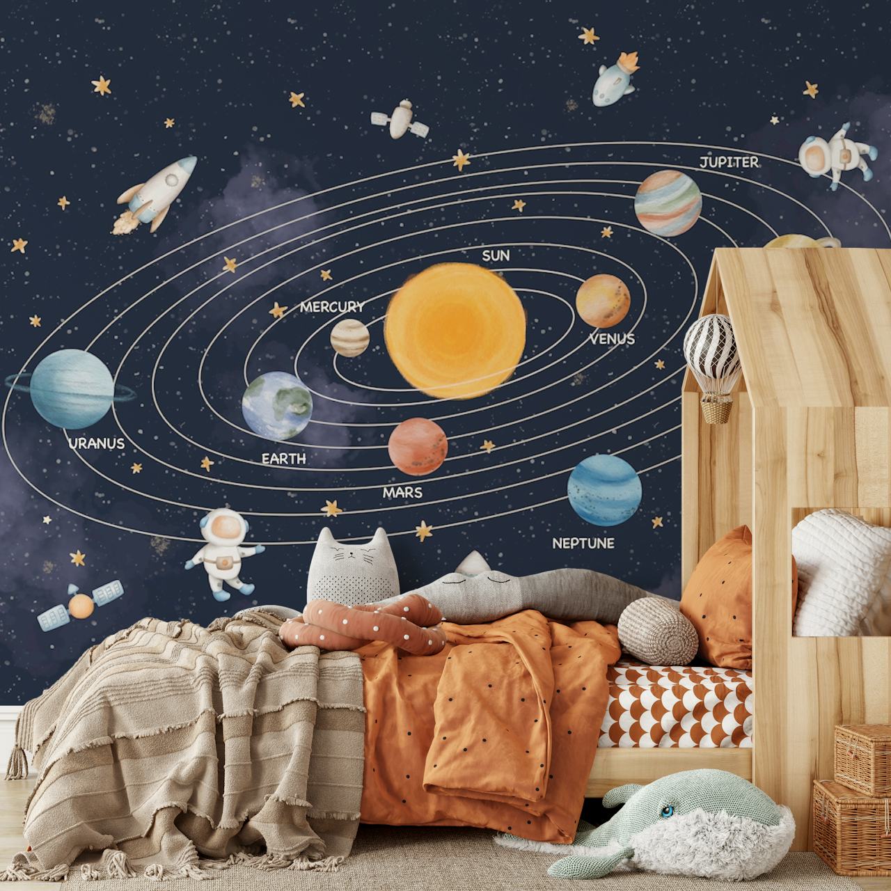 Galactic Learning wallpaper i et rum