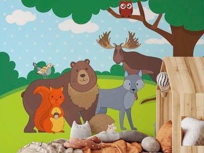 Woodland Friends in Forest