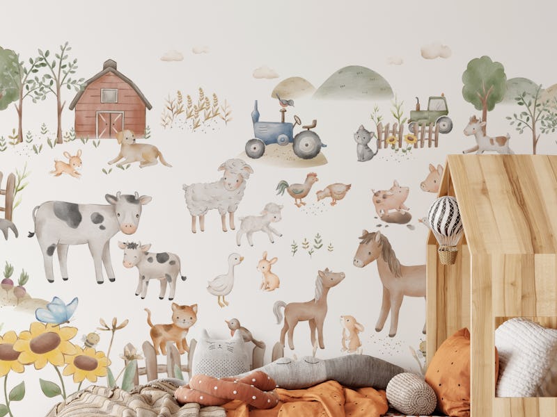 Farmyard Friends on White