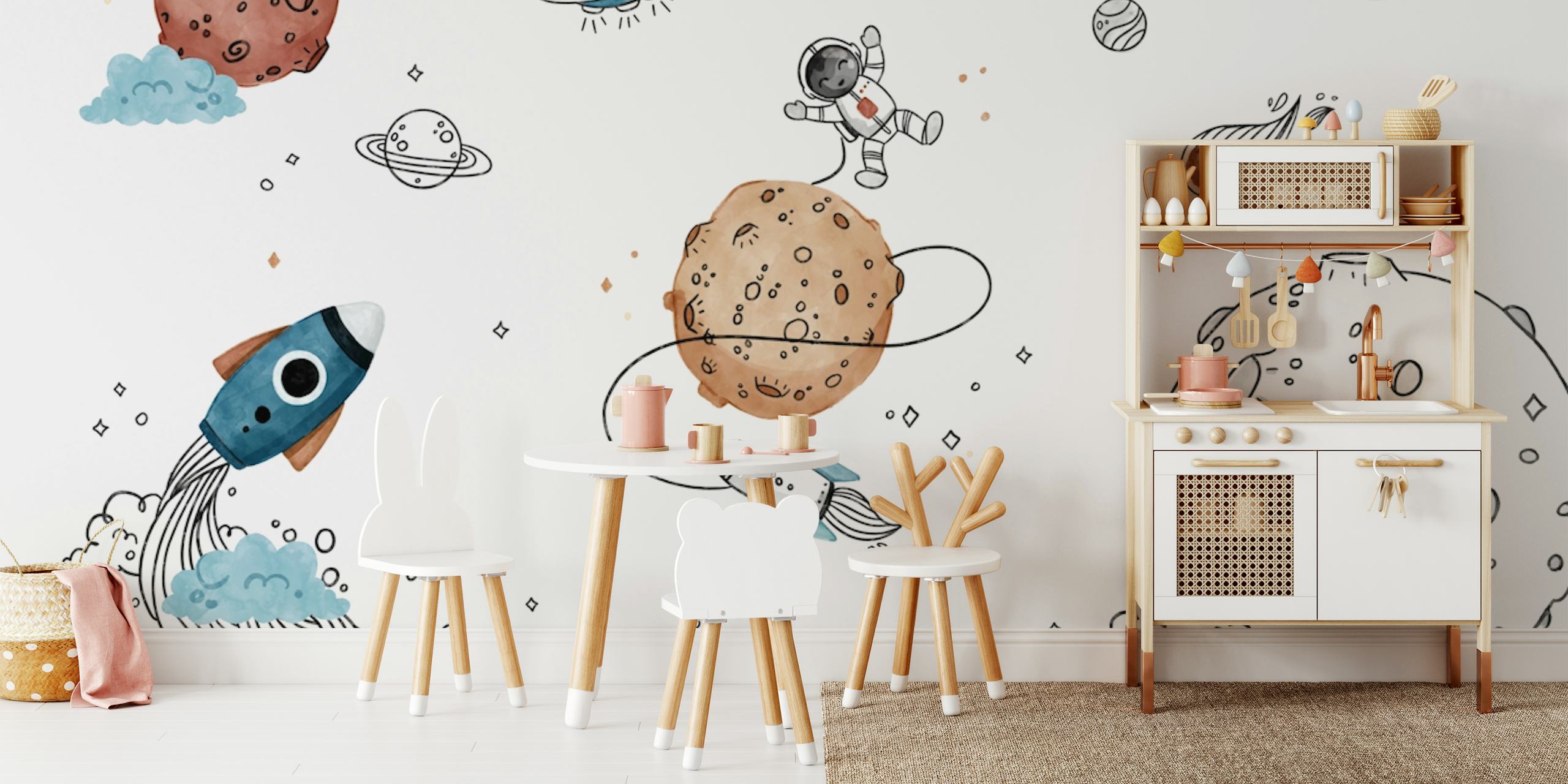 W stylu wallpaper dizajn u sobi