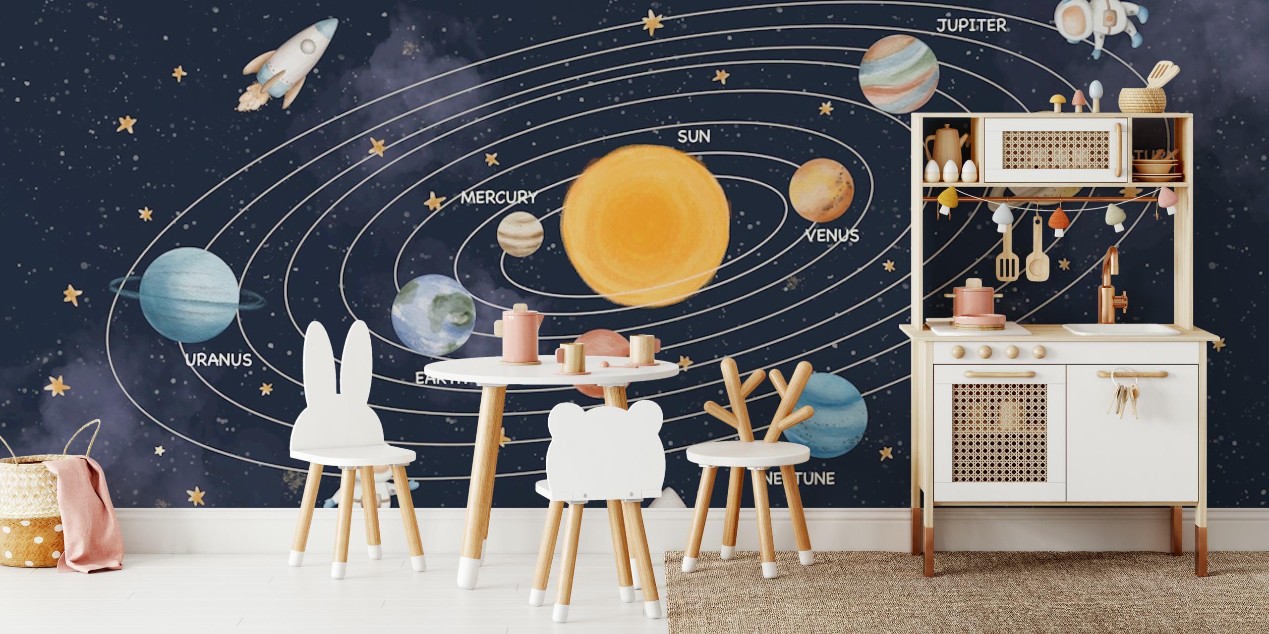 Galactic Learning wallpaper i et rum