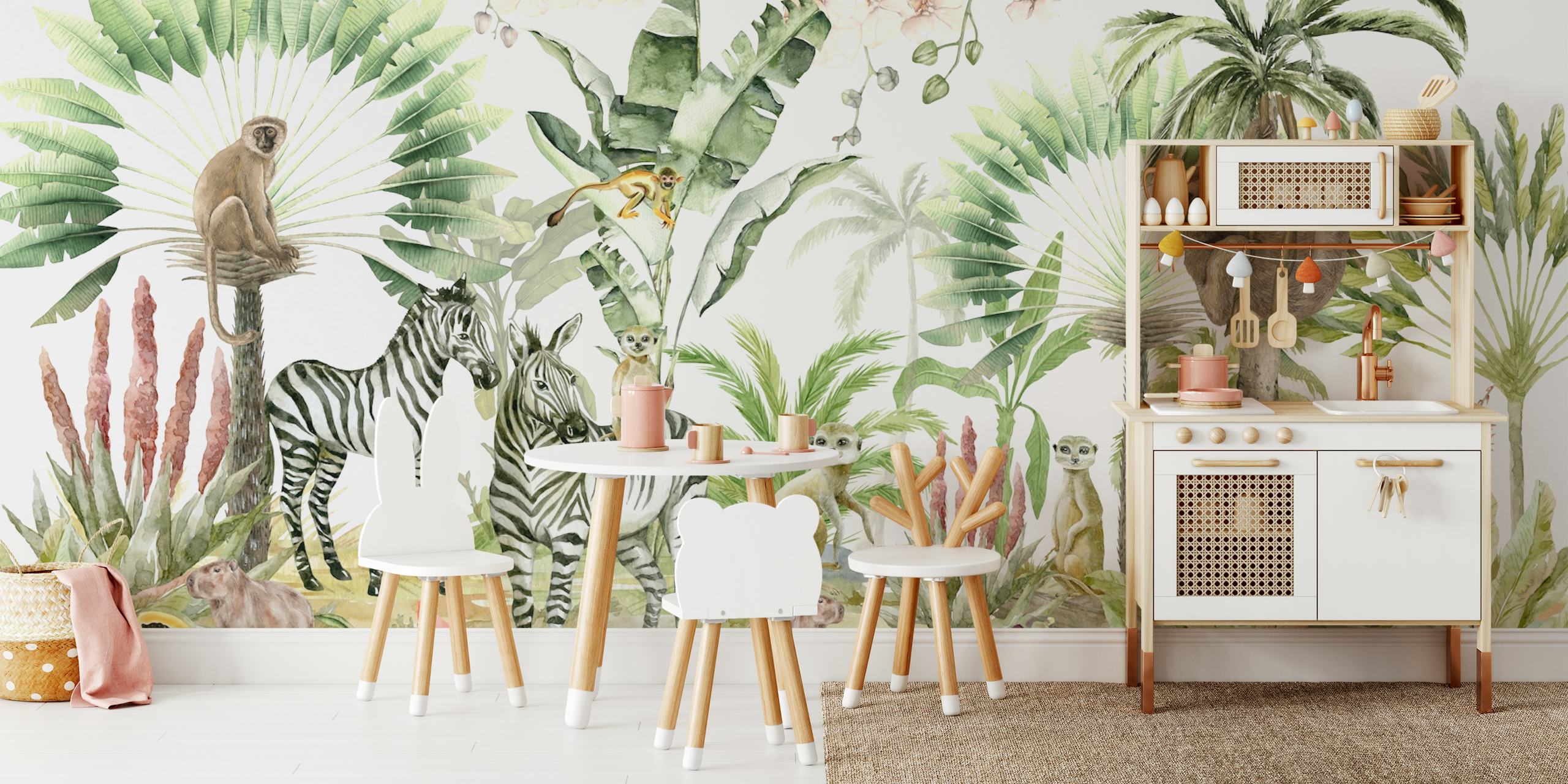 Tapeta Tropical Safari Jungle v pokoji