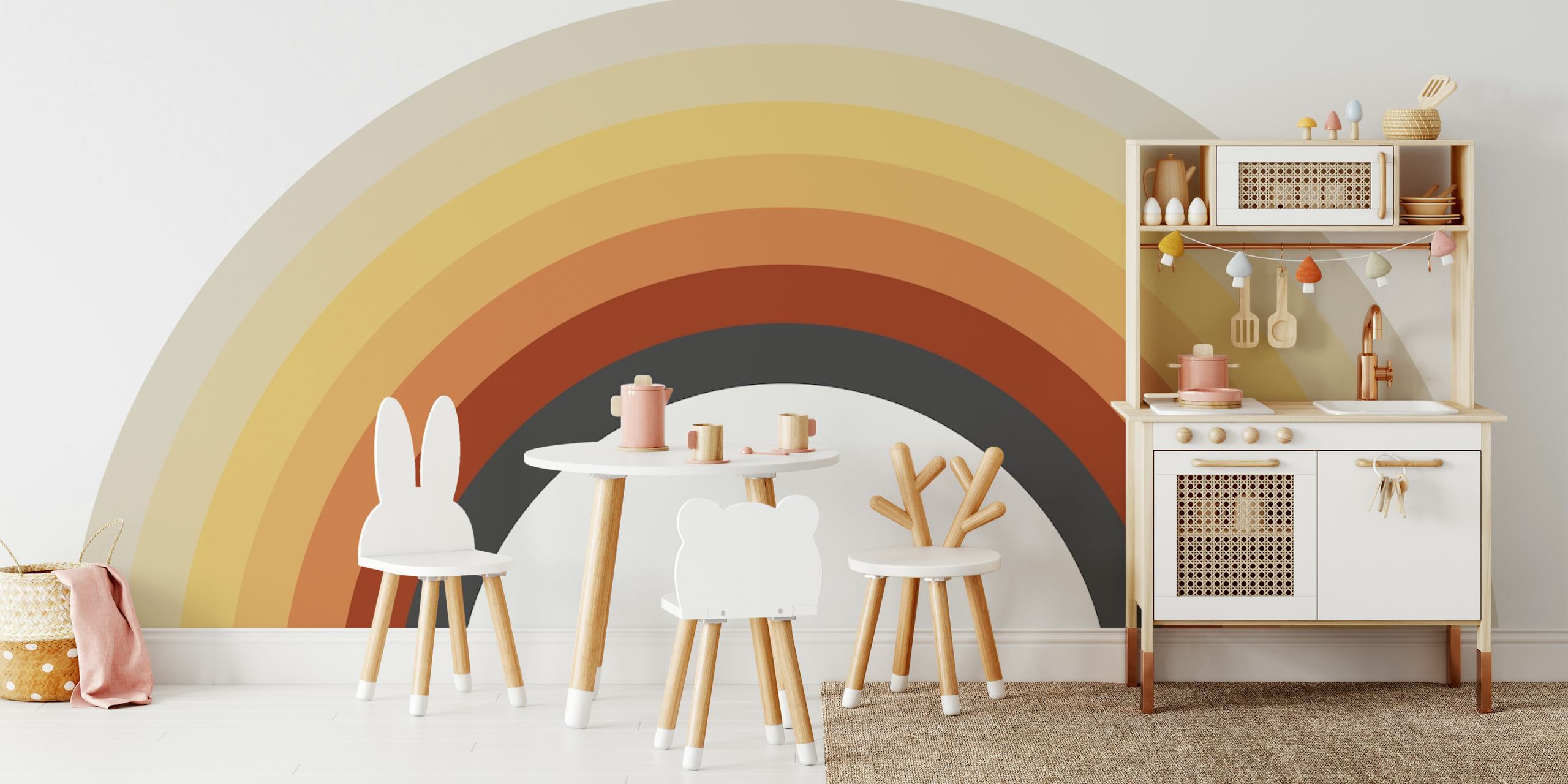 Modern Rainbow Luxury behang in een kamer