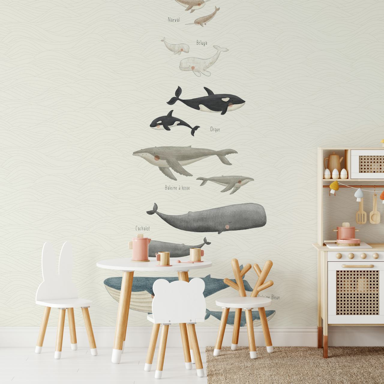 Giants of the Sea papel pintado en una habitación