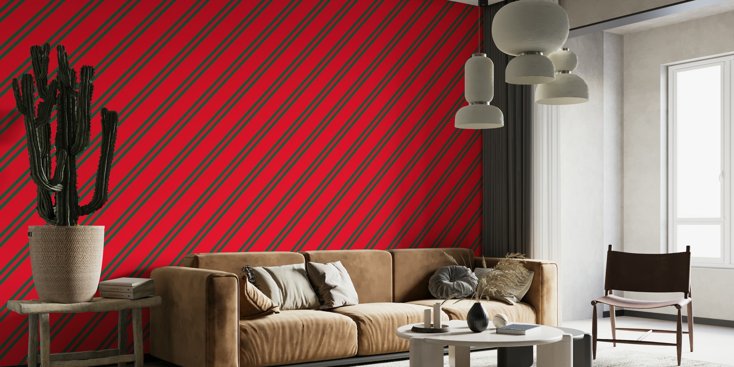 Candy Cane Stripes Wallpaper 4 tapeta