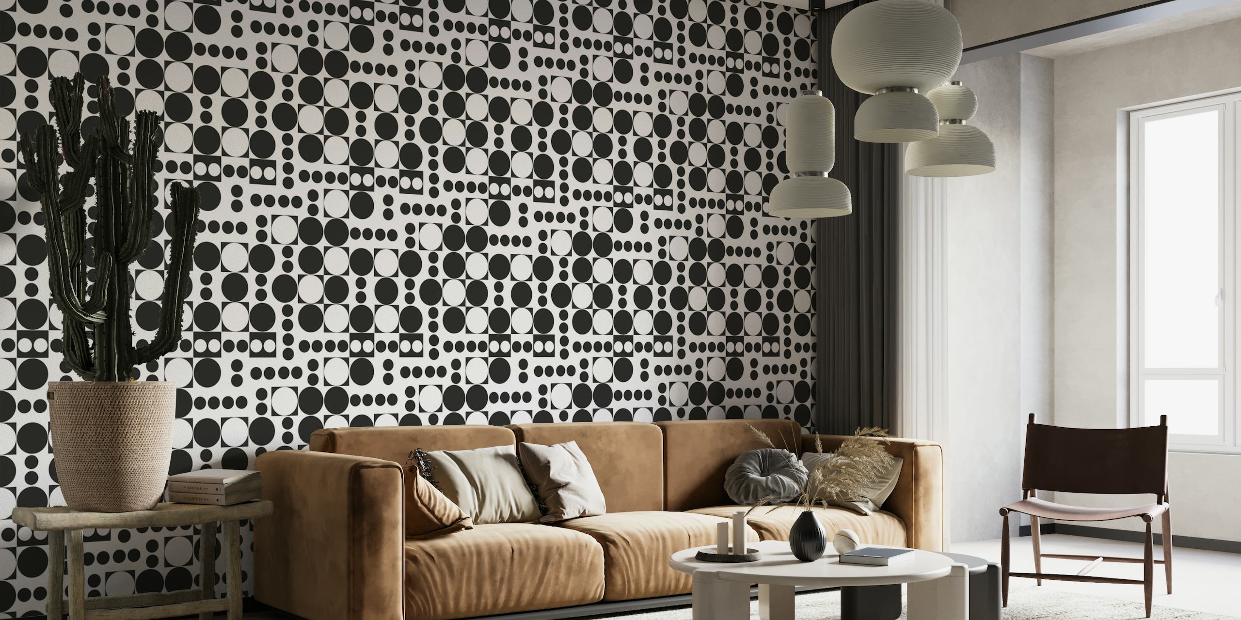 Exaggerated dots and circle wallpaper