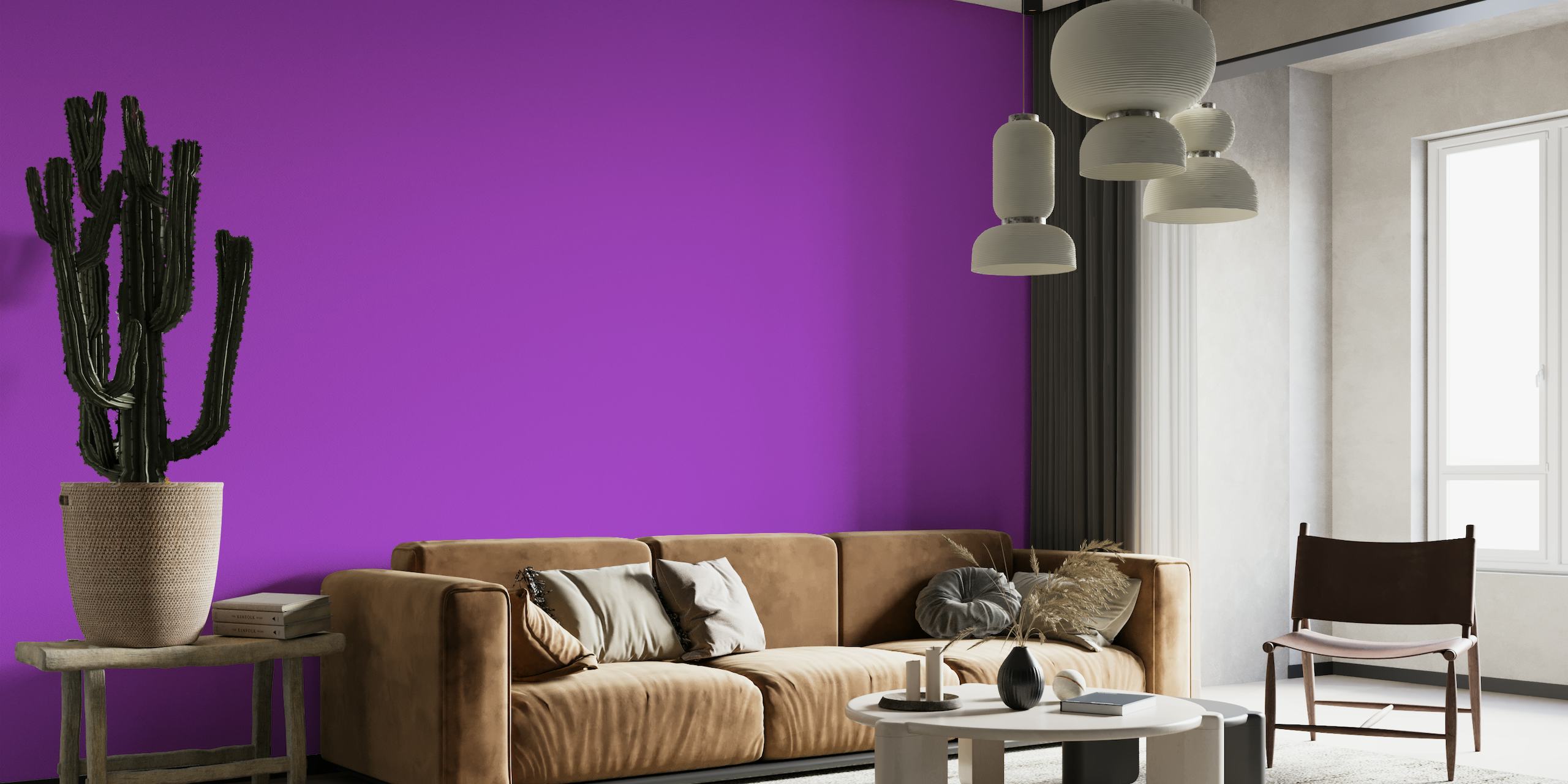 Candy Purple solid color wallpaper behang