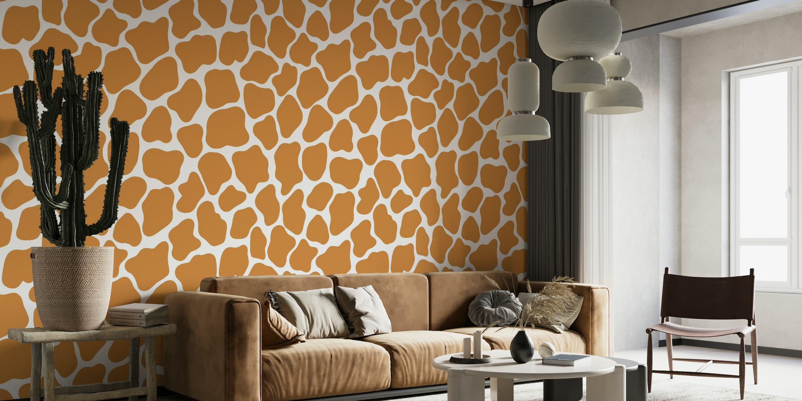 Brown Giraffe Pattern 2 wallpaper