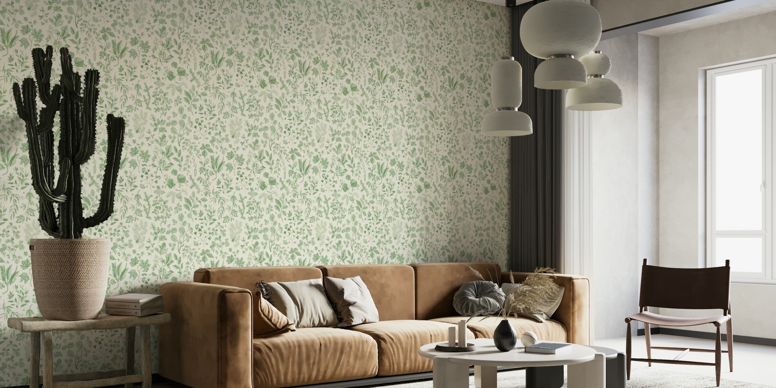 Leafy green wallpaper