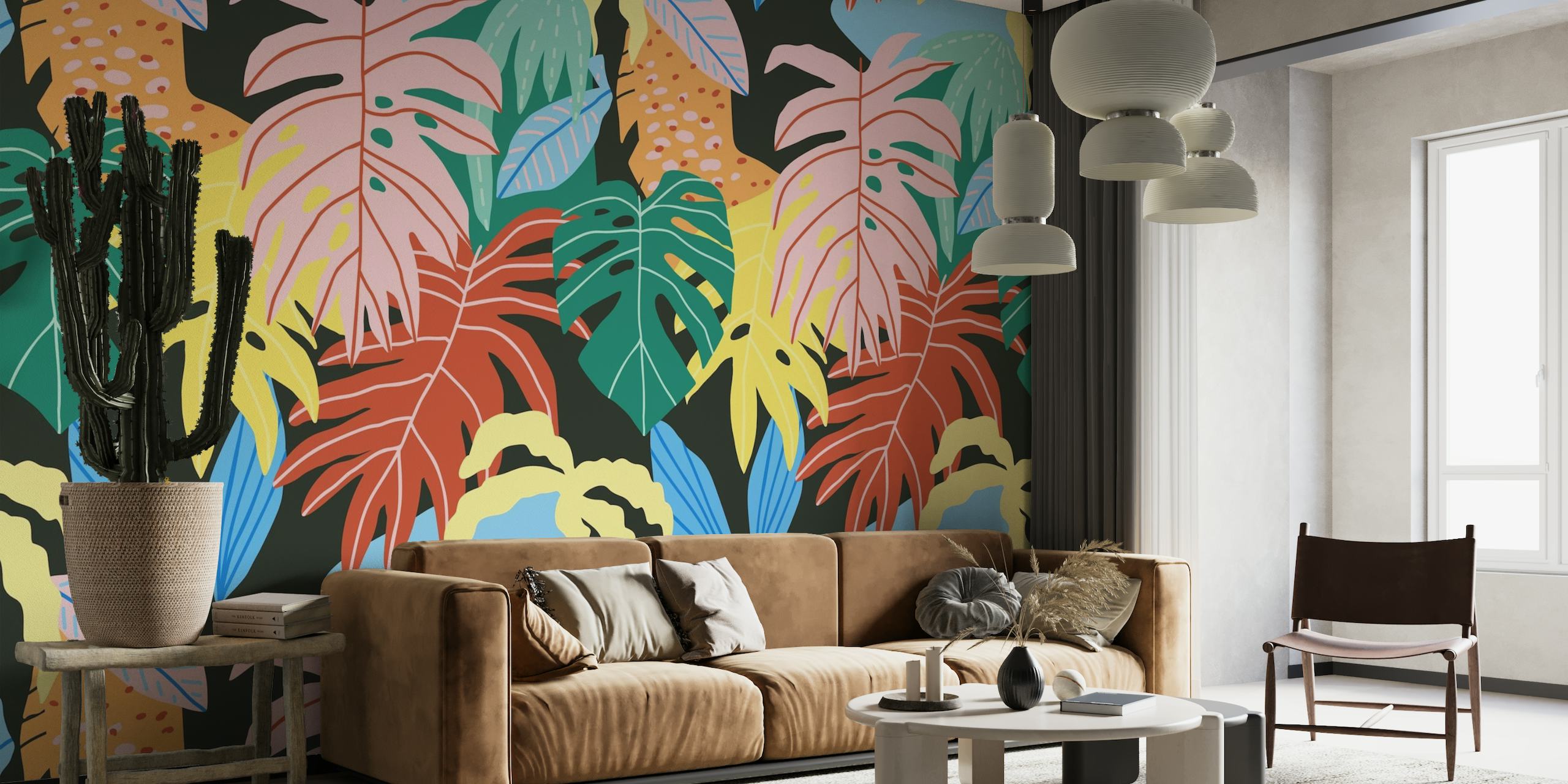 Abstract Flora wallpaper