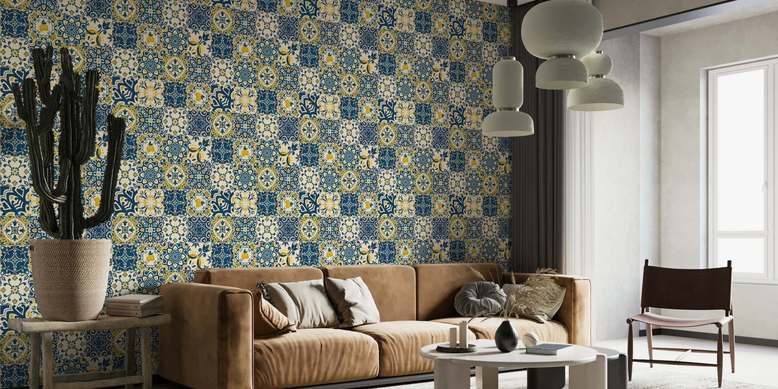 Italian tiles - mediterranean azulejos ταπετσαρία