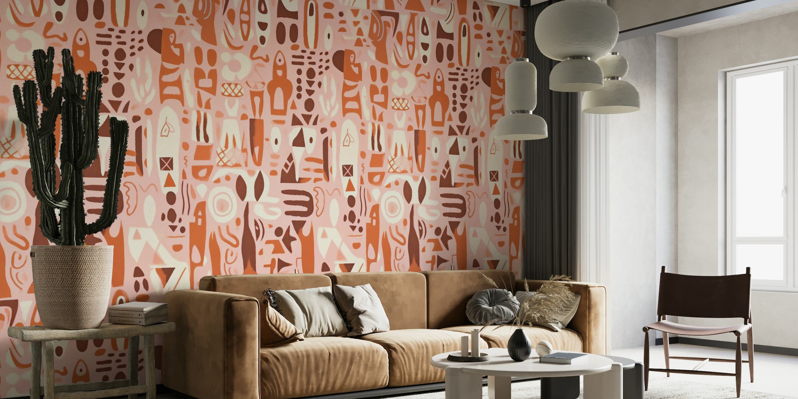 Abstract Dreams Orange wallpaper