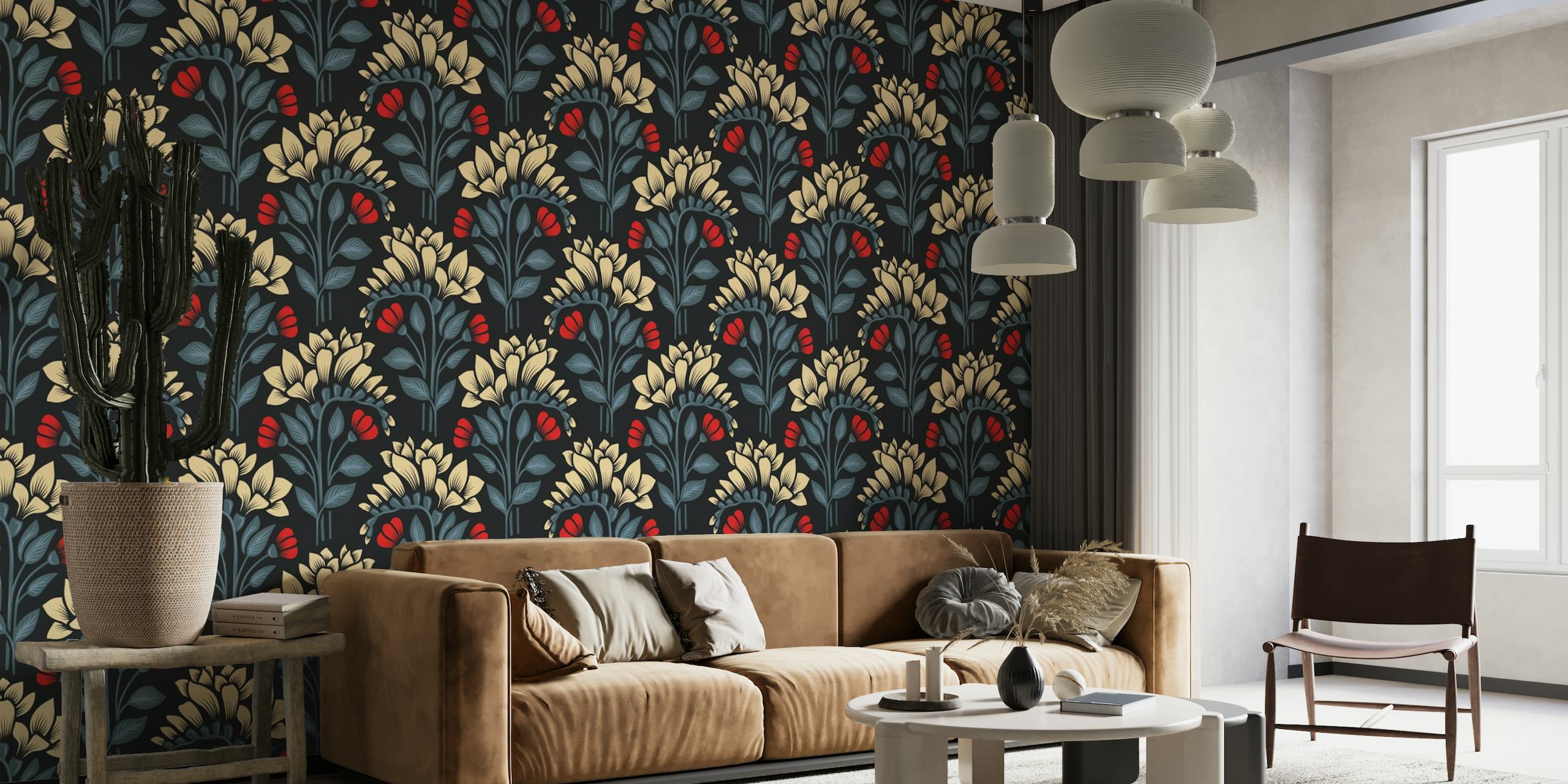 2672 B - freesia botanical pattern wallpaper