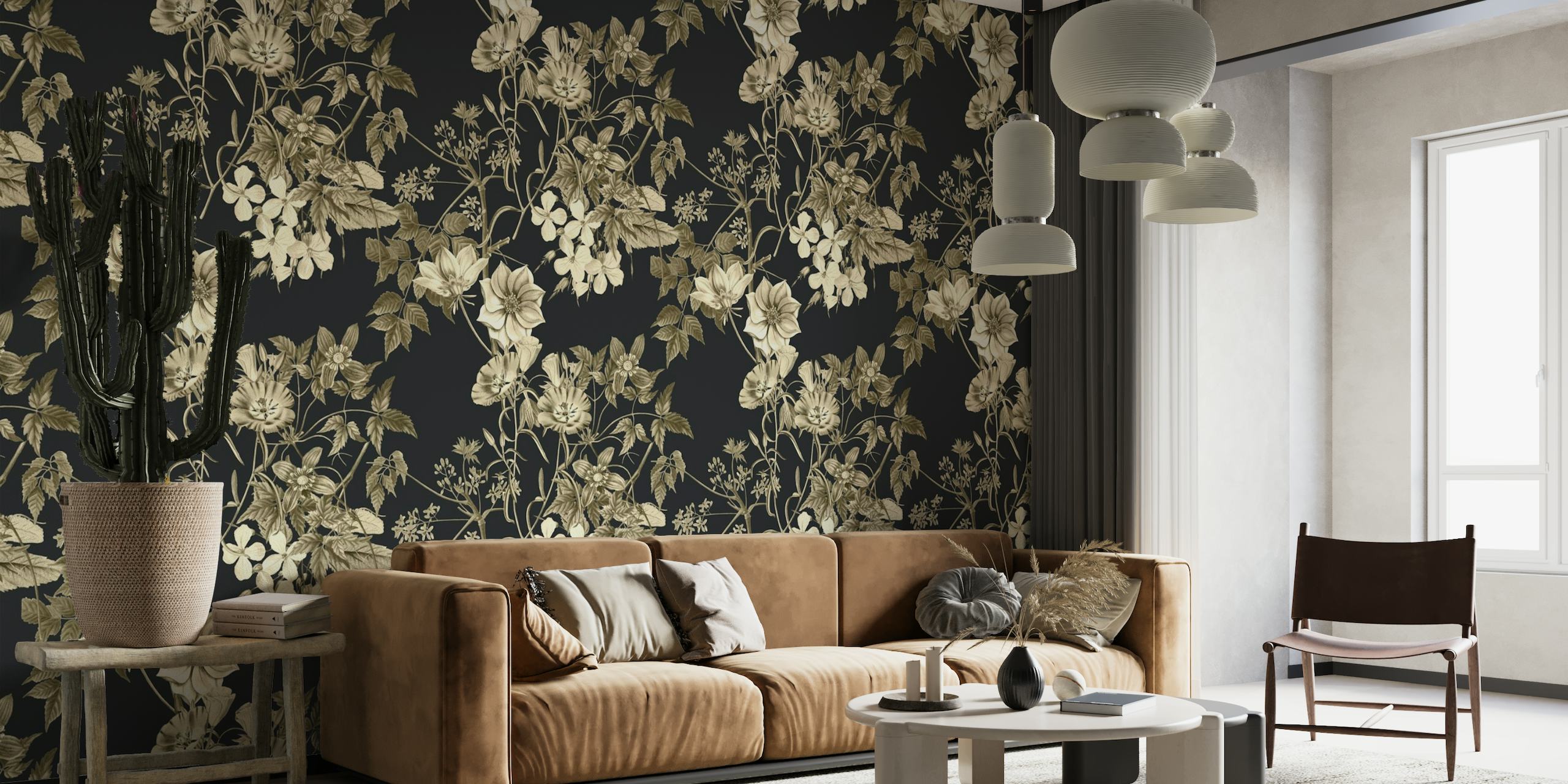 Sepia Flowers wallpaper