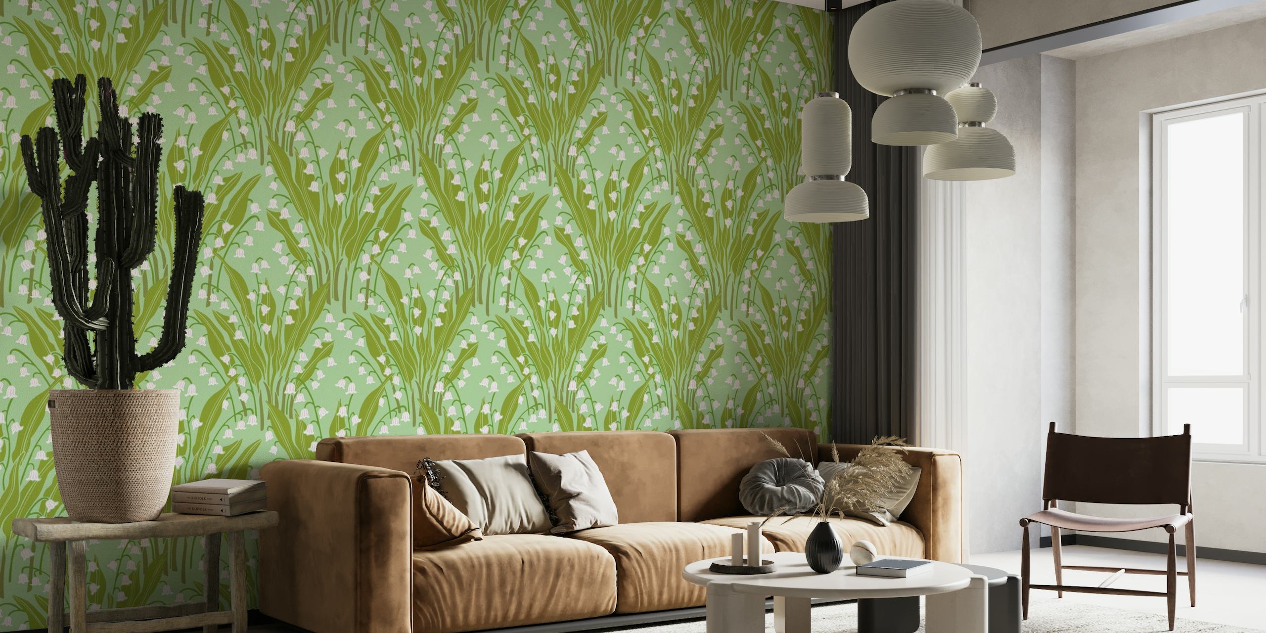 LILY OF THE VALLEY Floral - Spring Green wallpaper