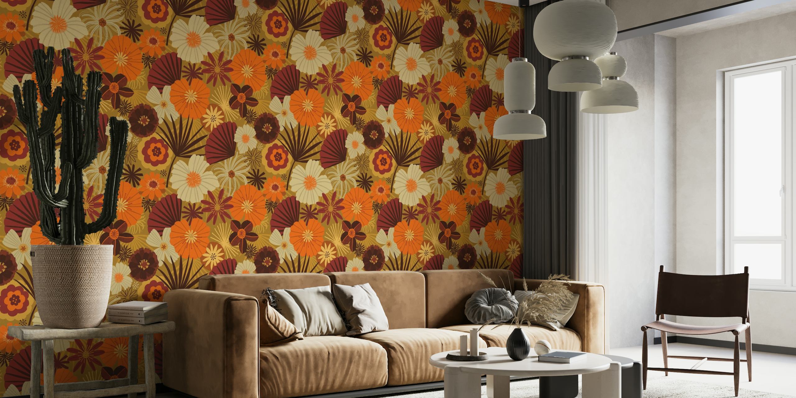 Groovy Blooms wallpaper