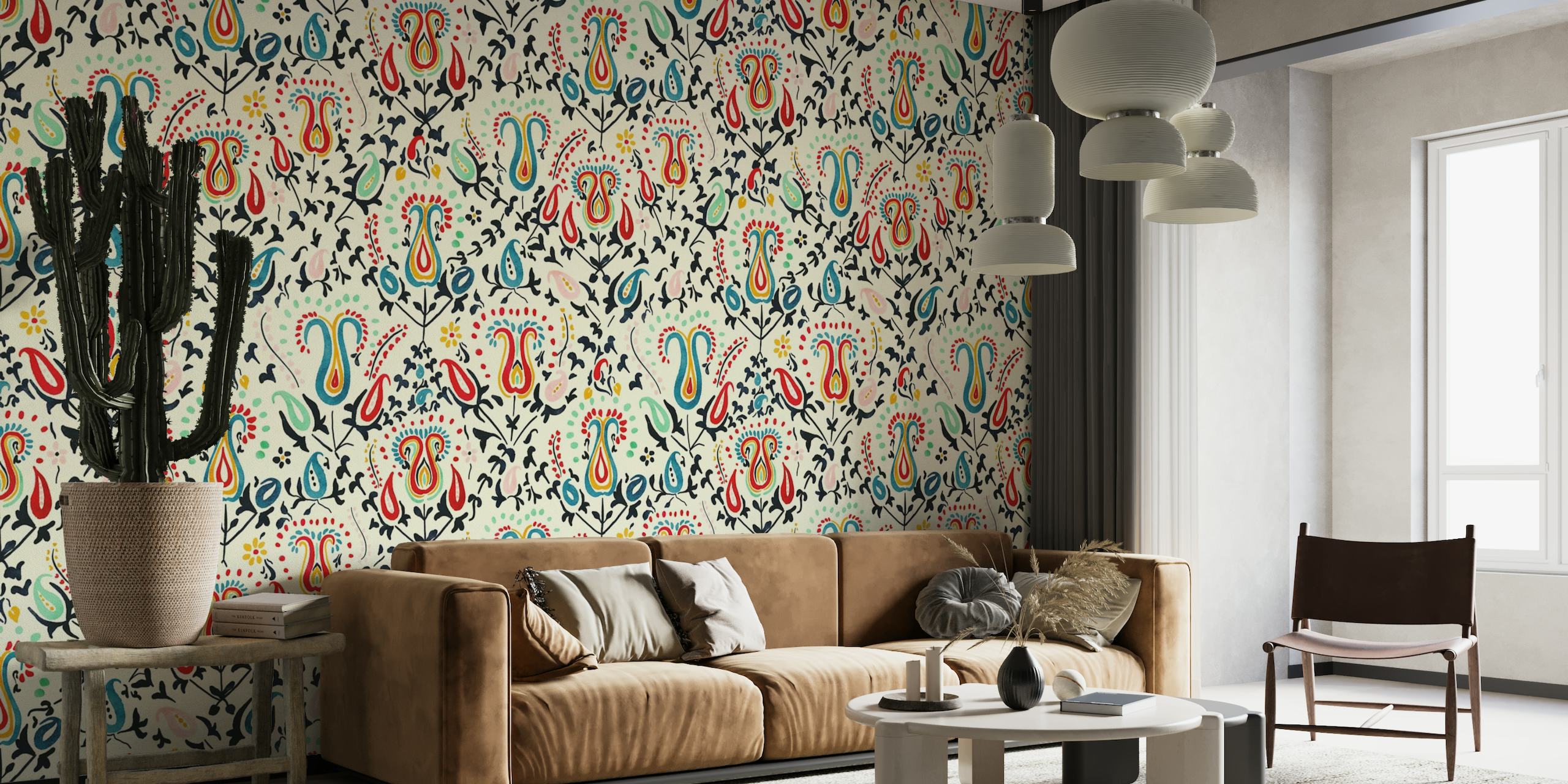 Enchanted Suzani Garden - large wallpaper