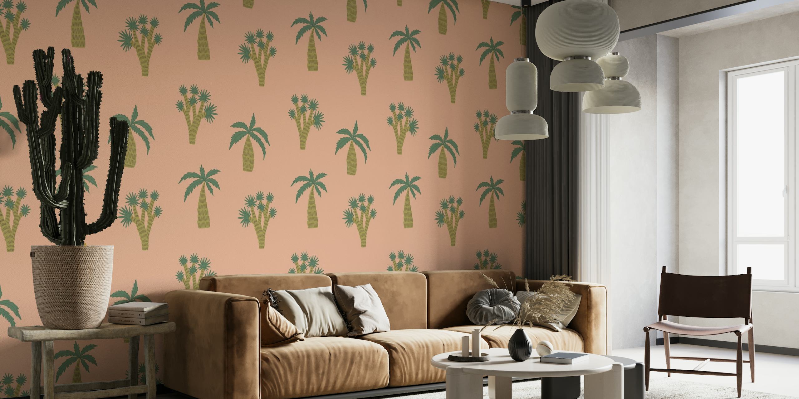 Mediterranean palm trees wallpaper