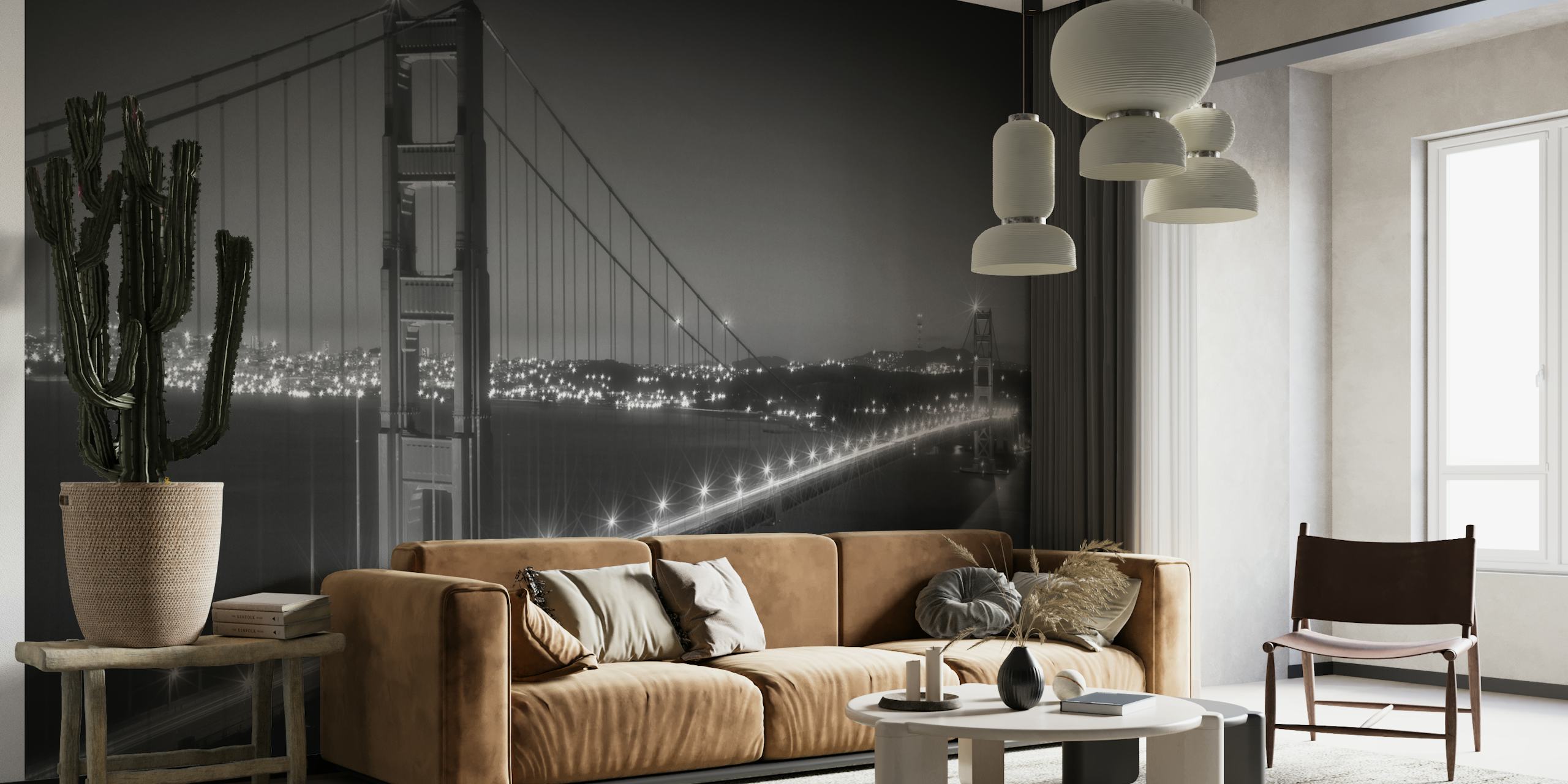 Golden Gate Bridge Monochrome behang