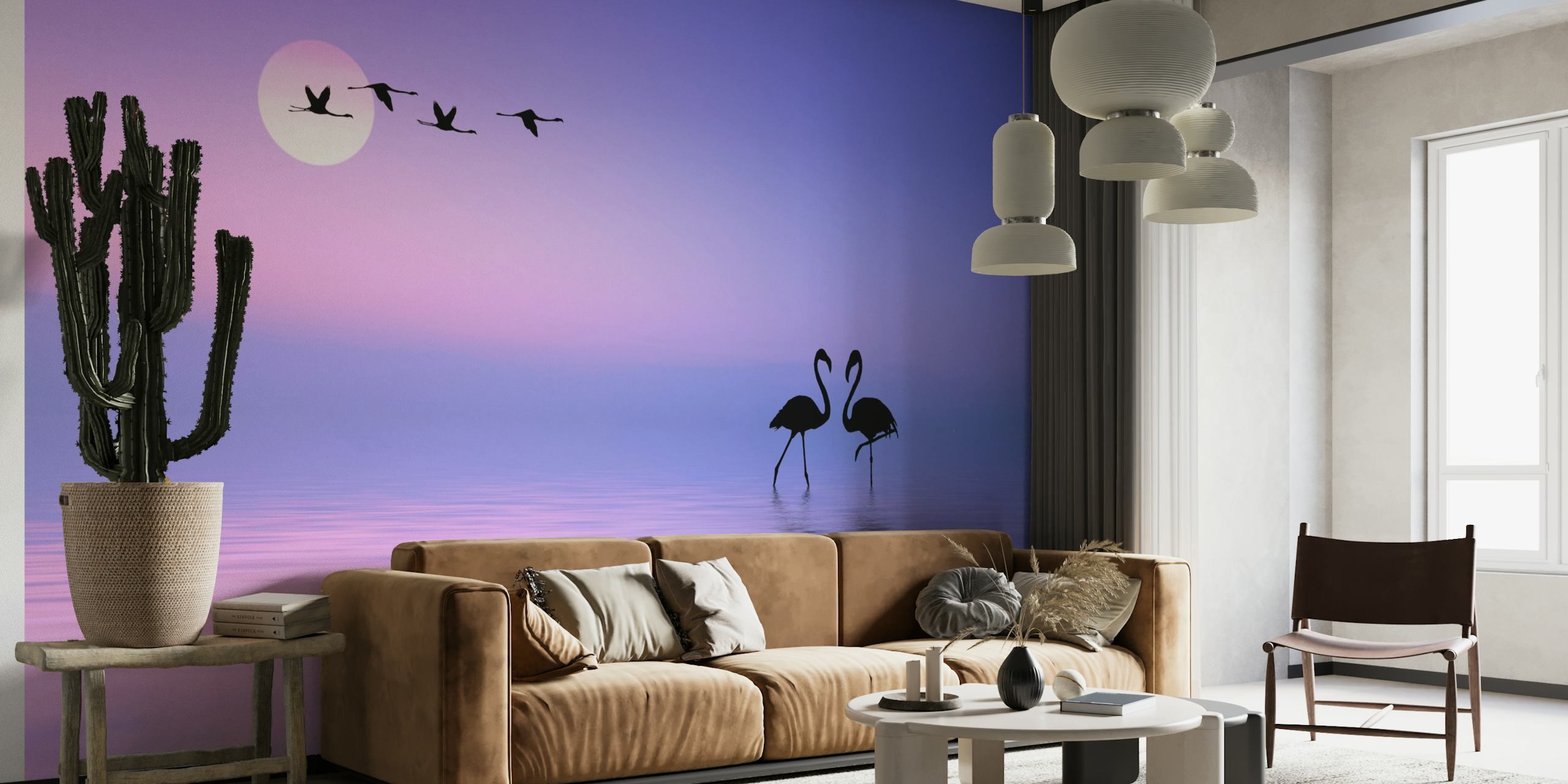 Flying Flamingo wallpaper