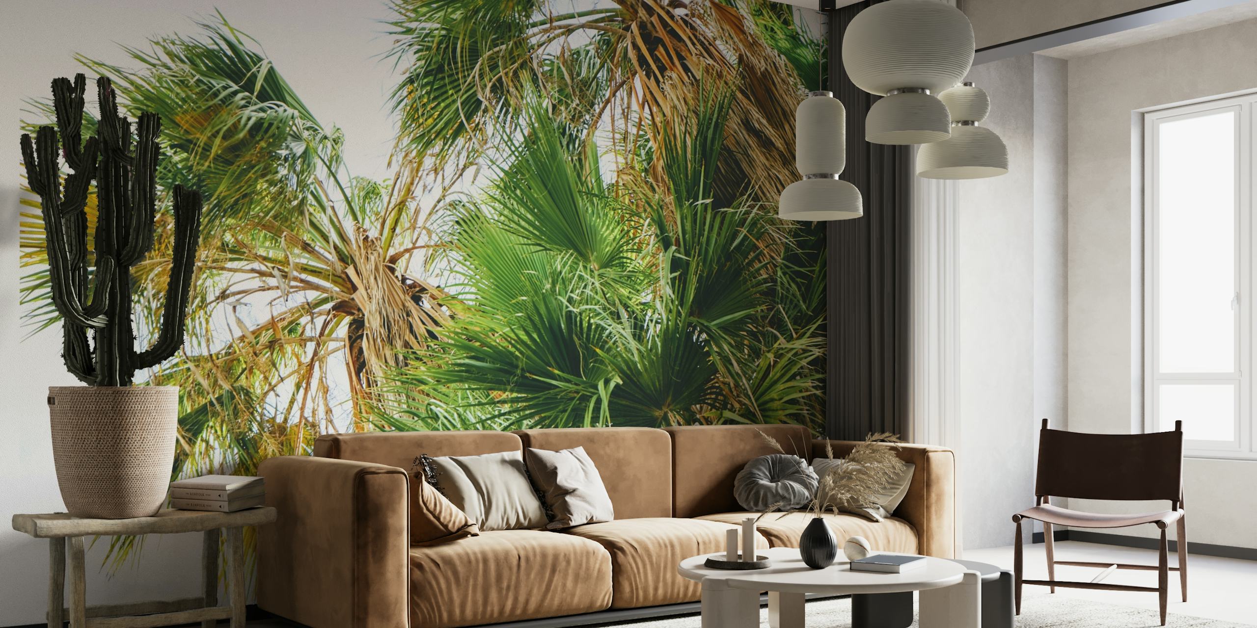 Windy Jungle Palms wallpaper