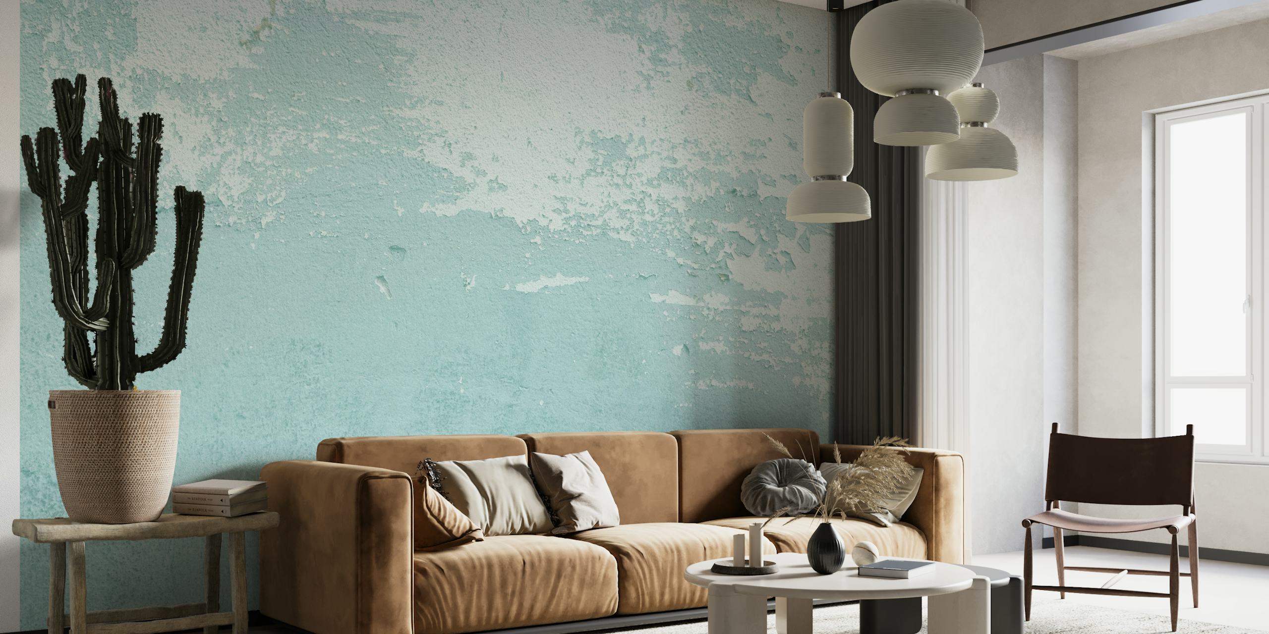 Light Turquoise Grunge Wall tapete
